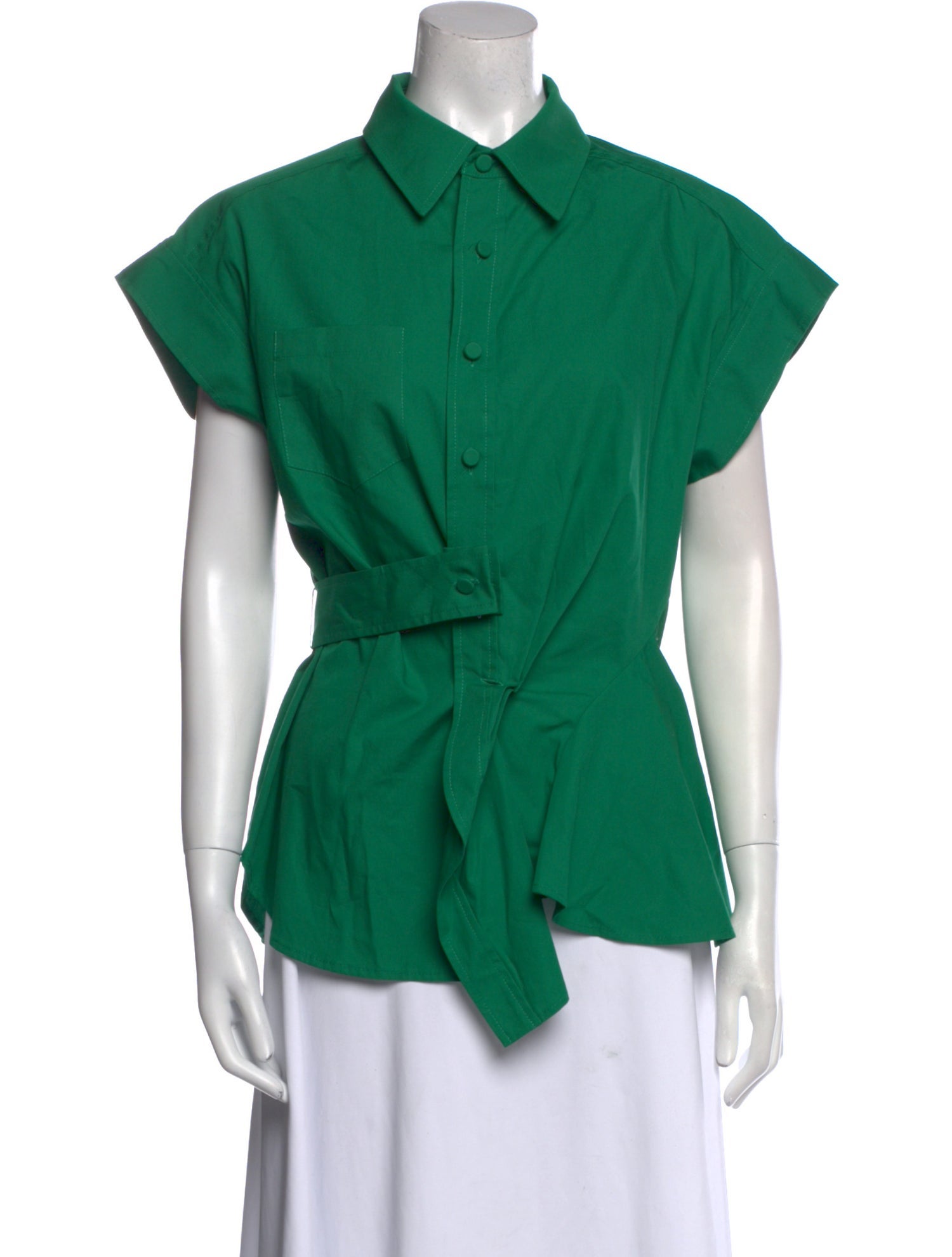 Aknvas Short Sleeve Button-Up Top