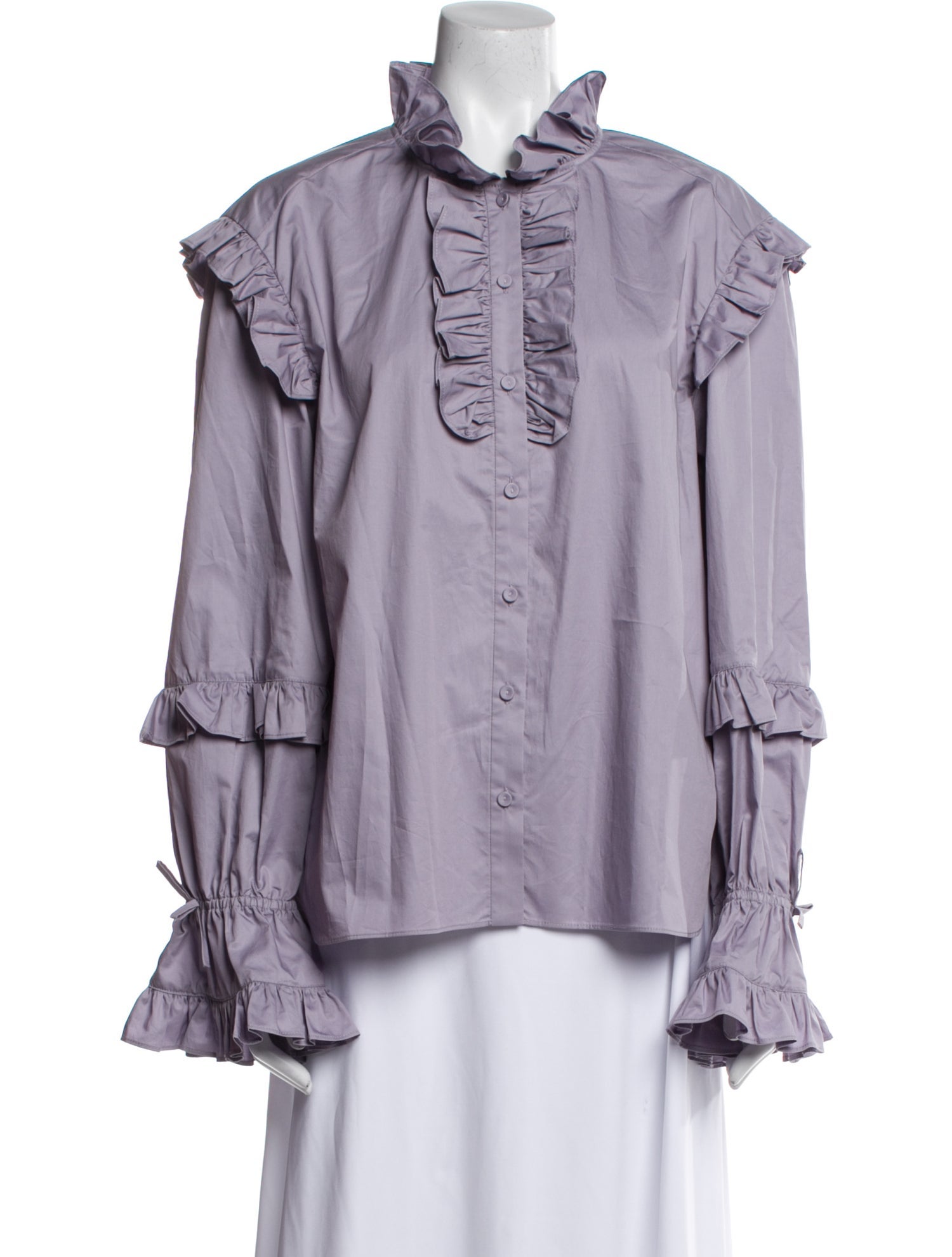 Aknvas Mock Neck Long Sleeve Blouse w/ Tags