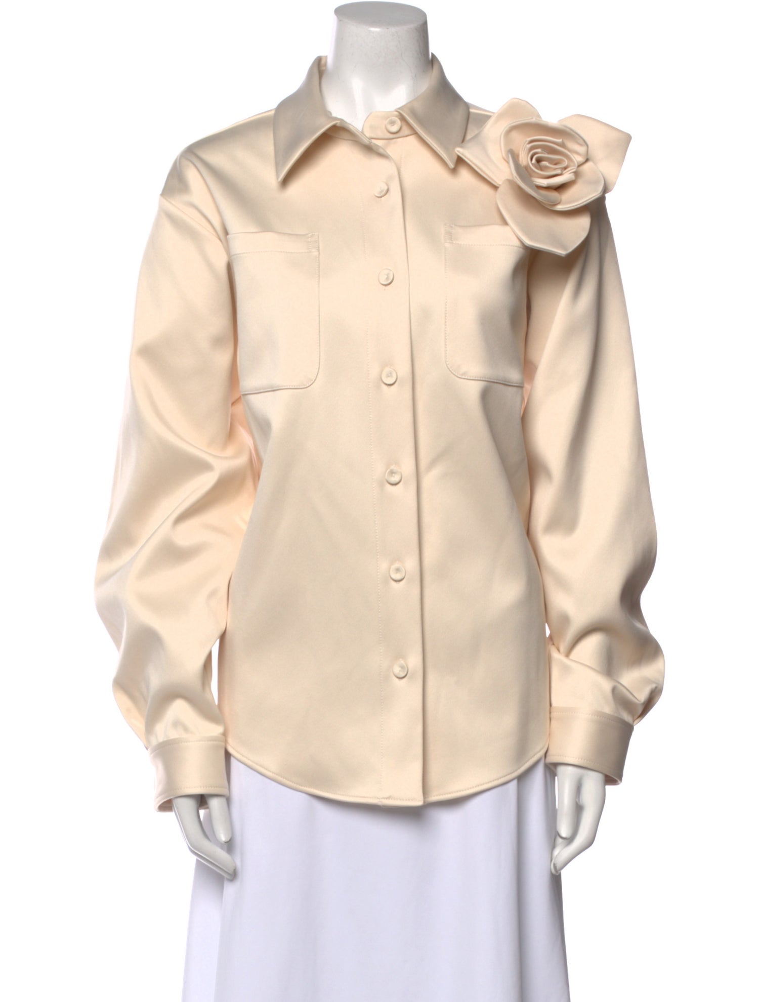 Aknvas Long Sleeve Button-Up Top