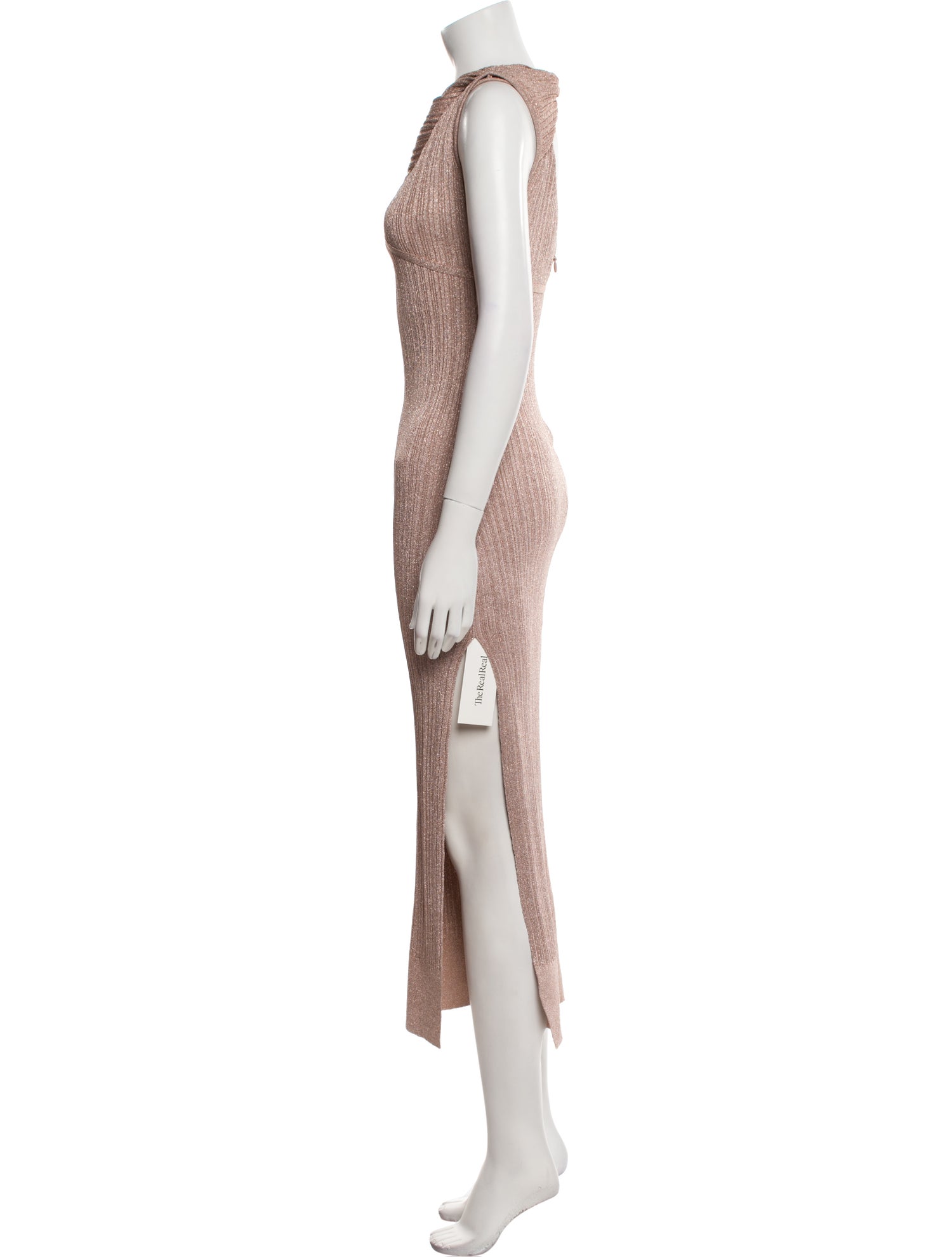 Aknvas Bateau Neckline Long Dress