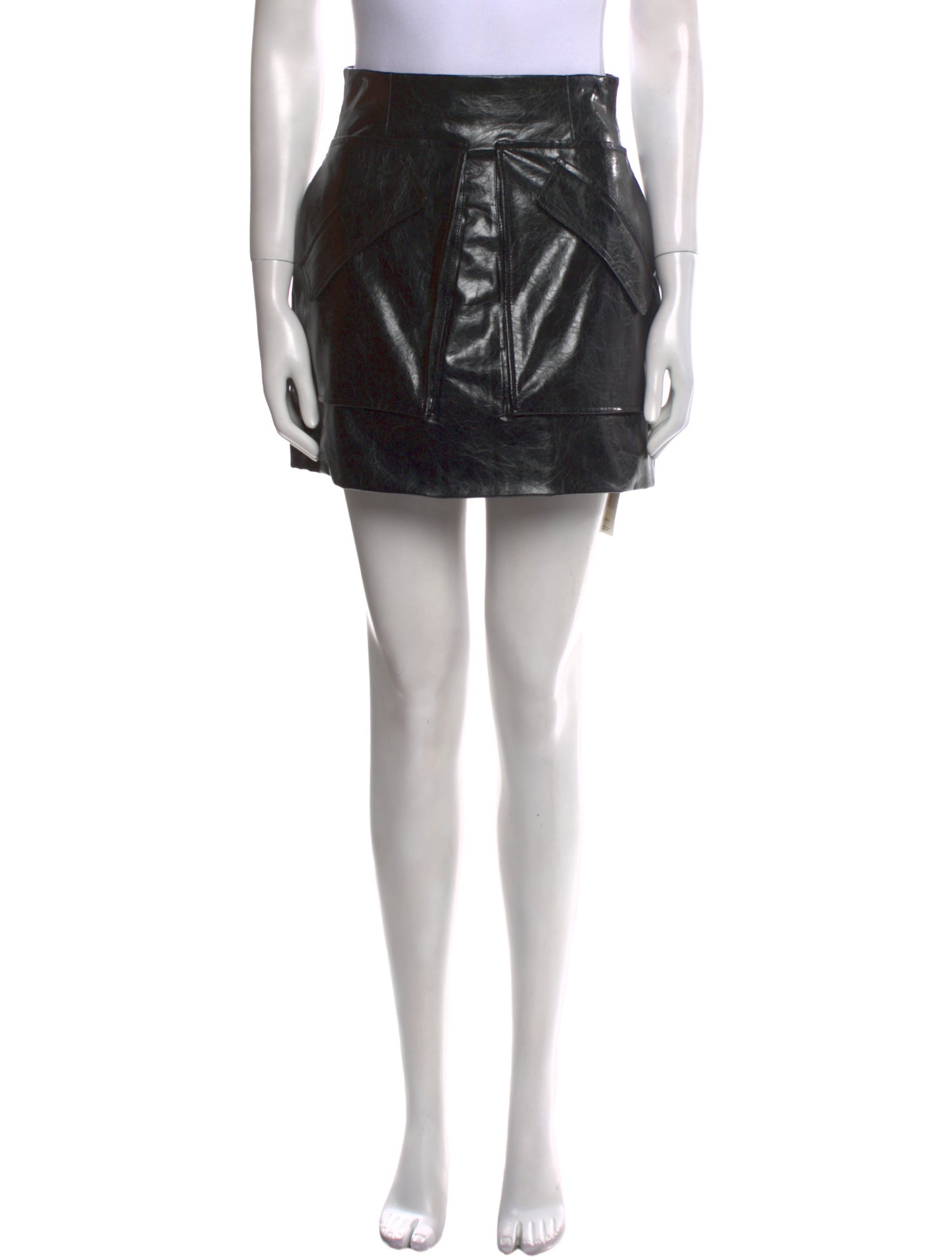 Aknvas Faux Leather Mini Skirt