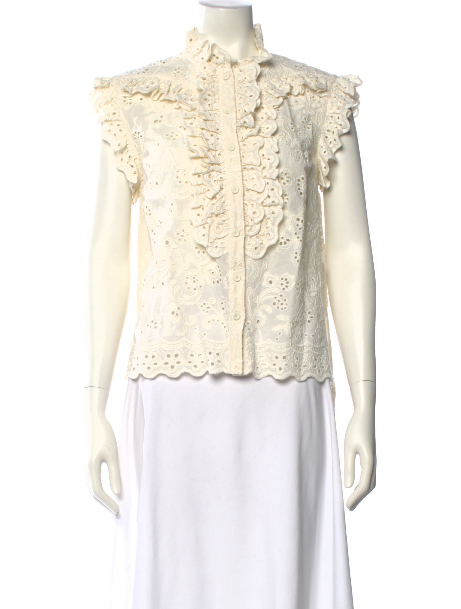 Aknvas Mock Neck Short Sleeve Blouse