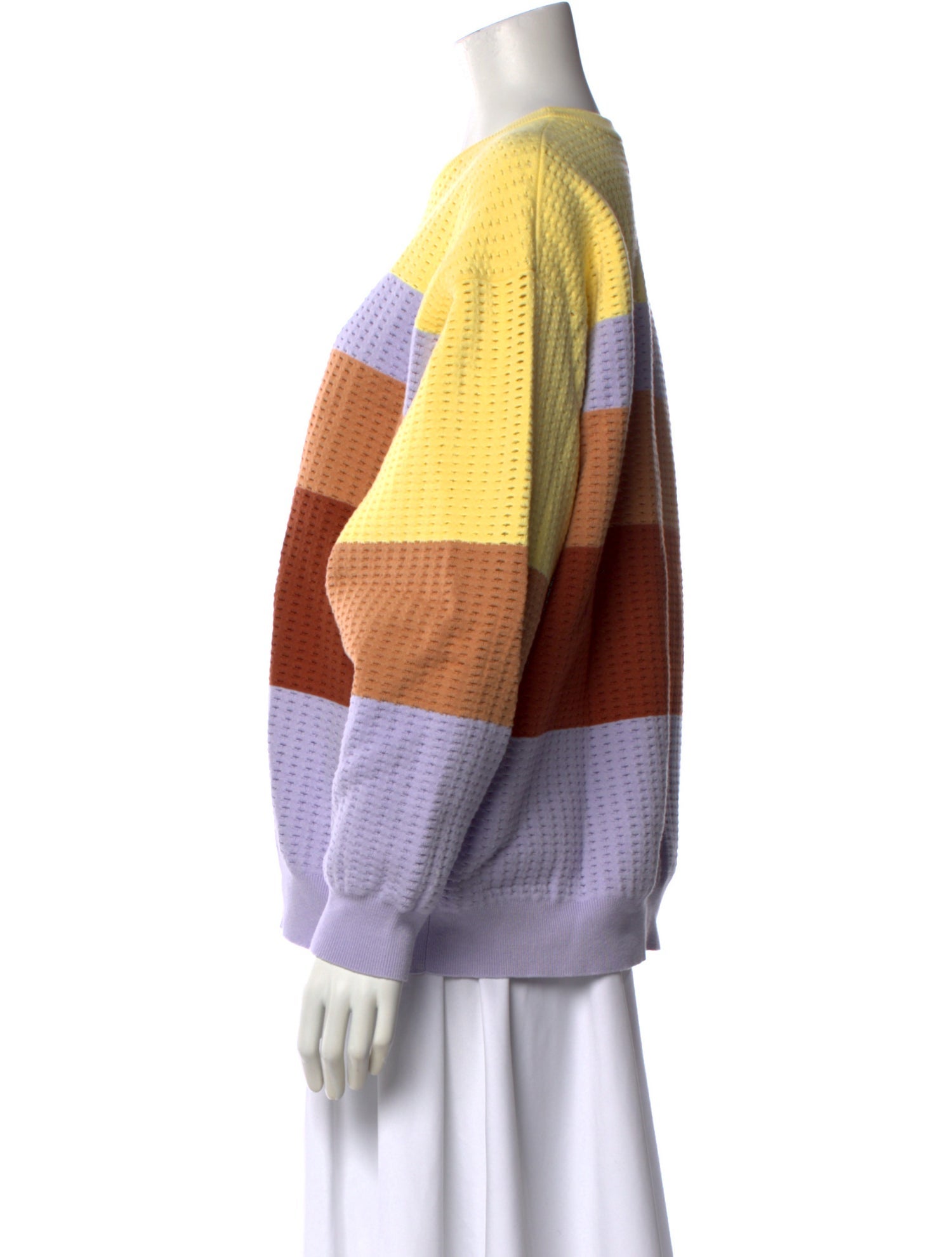 Aknvas Striped Crew Neck Sweater