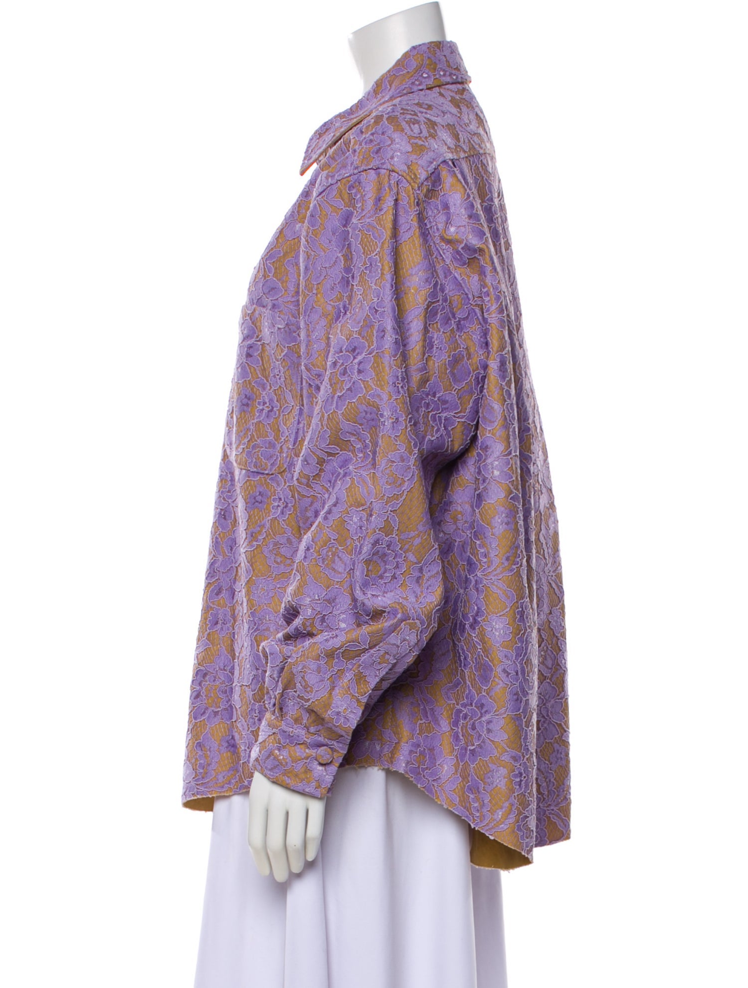 Aknvas Lace Printed Jacket