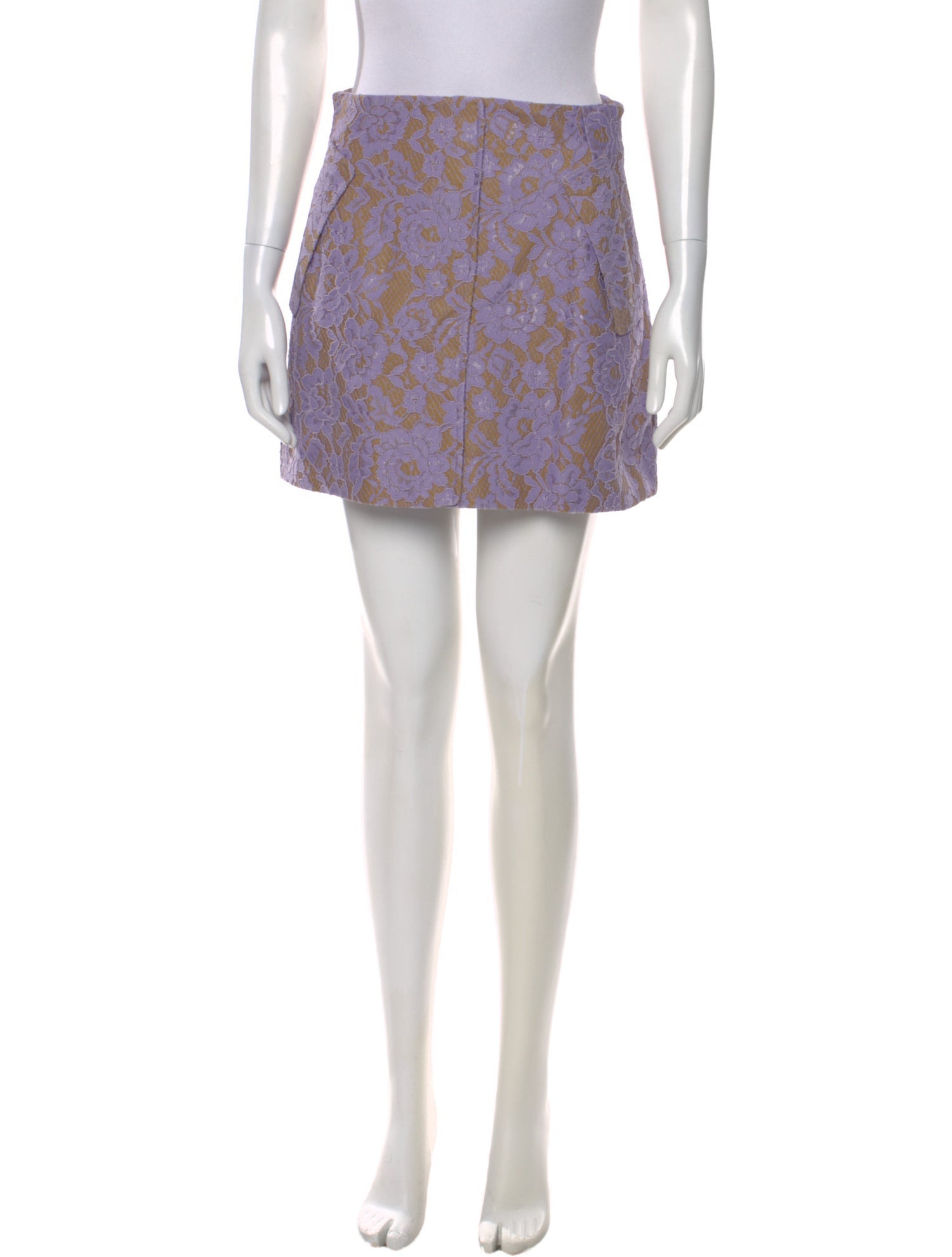 Aknvas Lace Pattern Mini Skirt w/ Tags