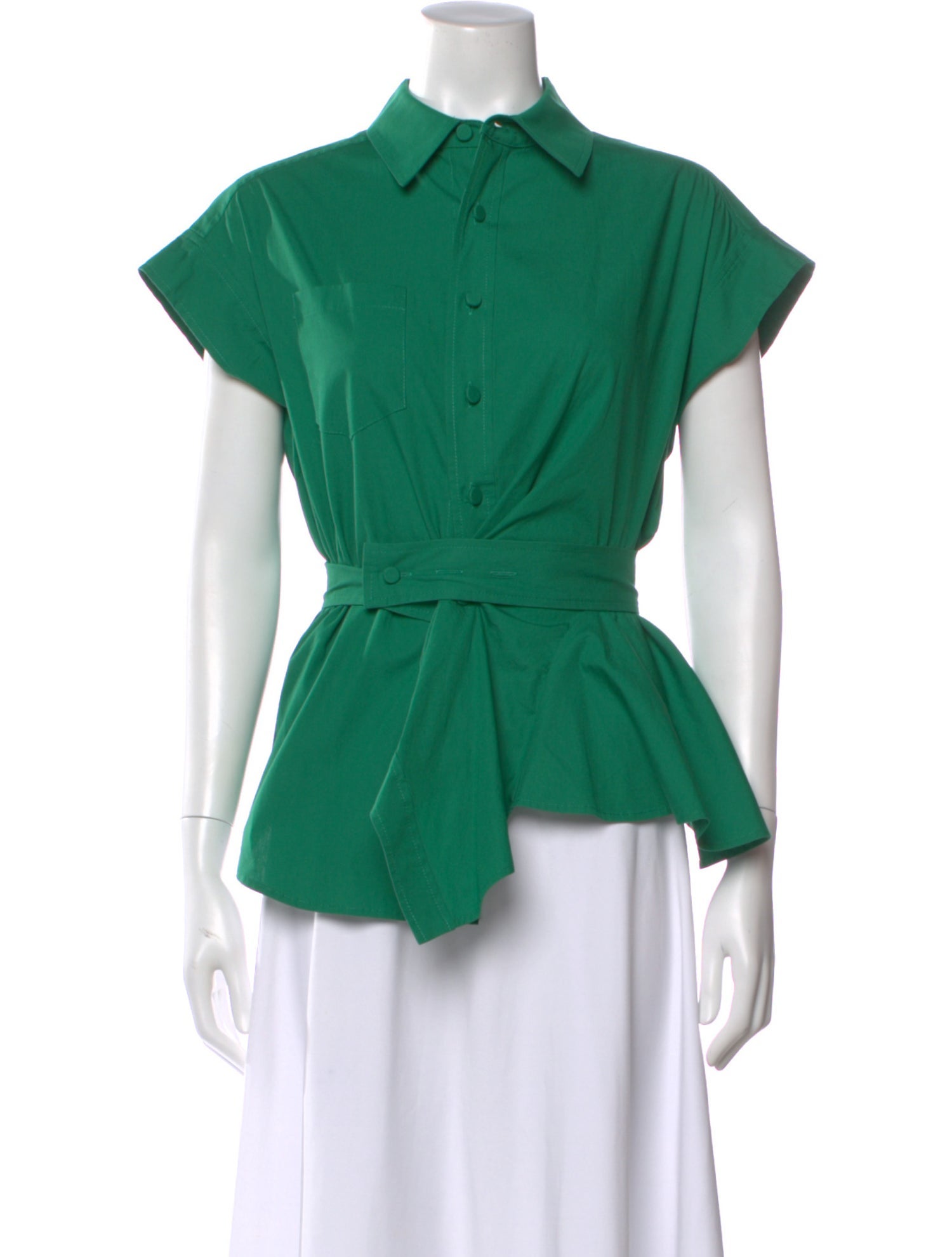 Aknvas Short Sleeve Button-Up Top