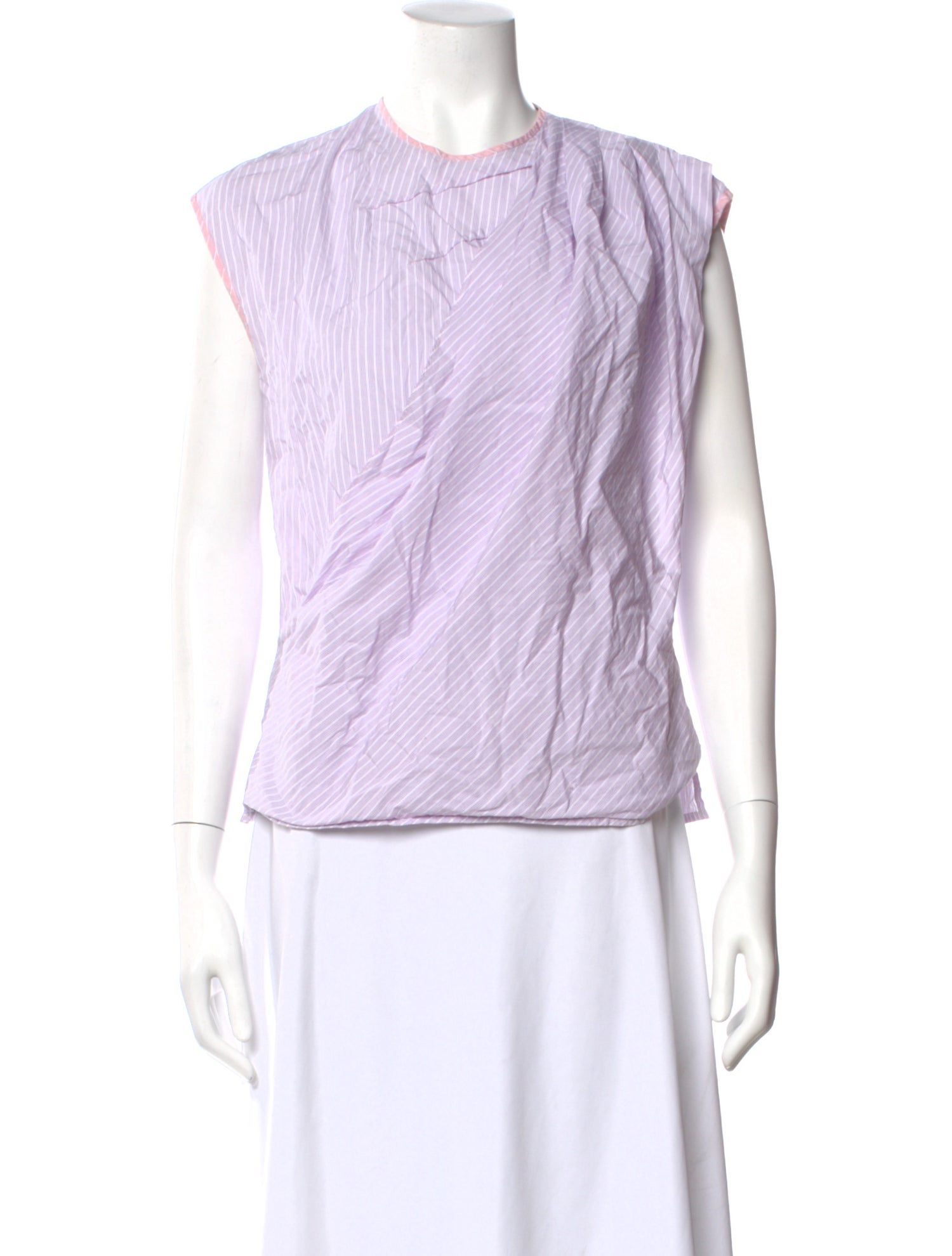 Aknvas Striped Crew Neck Top