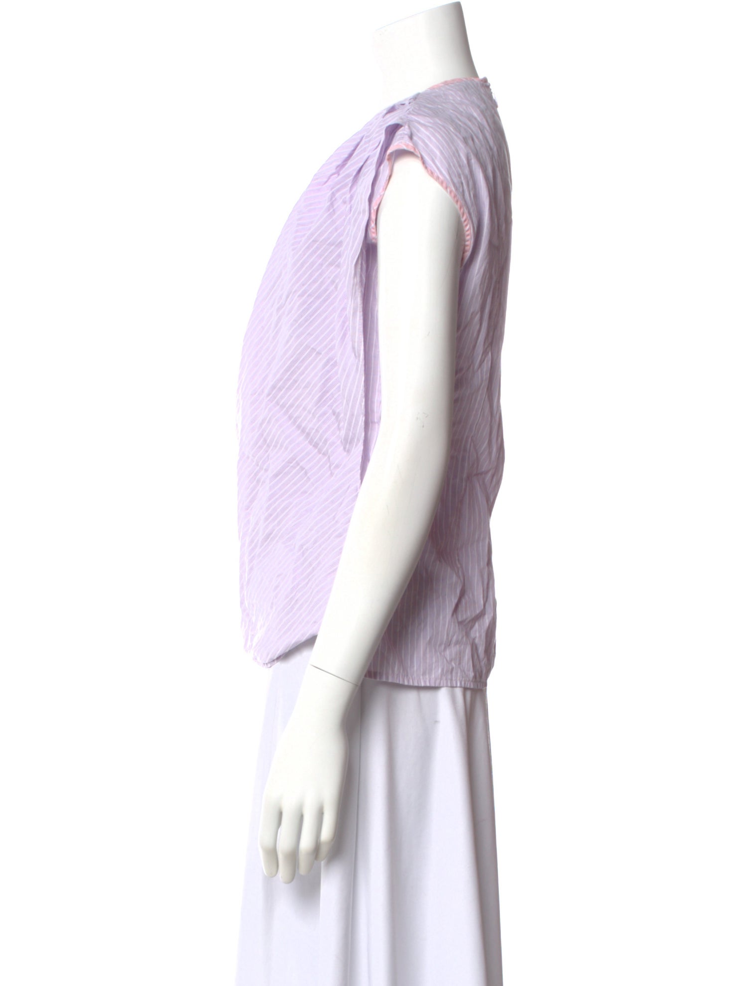 Aknvas Striped Crew Neck Top