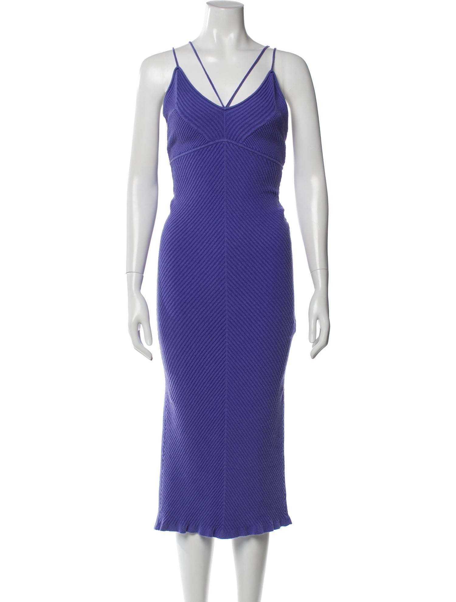Aknvas V-Neck Midi Length Dress