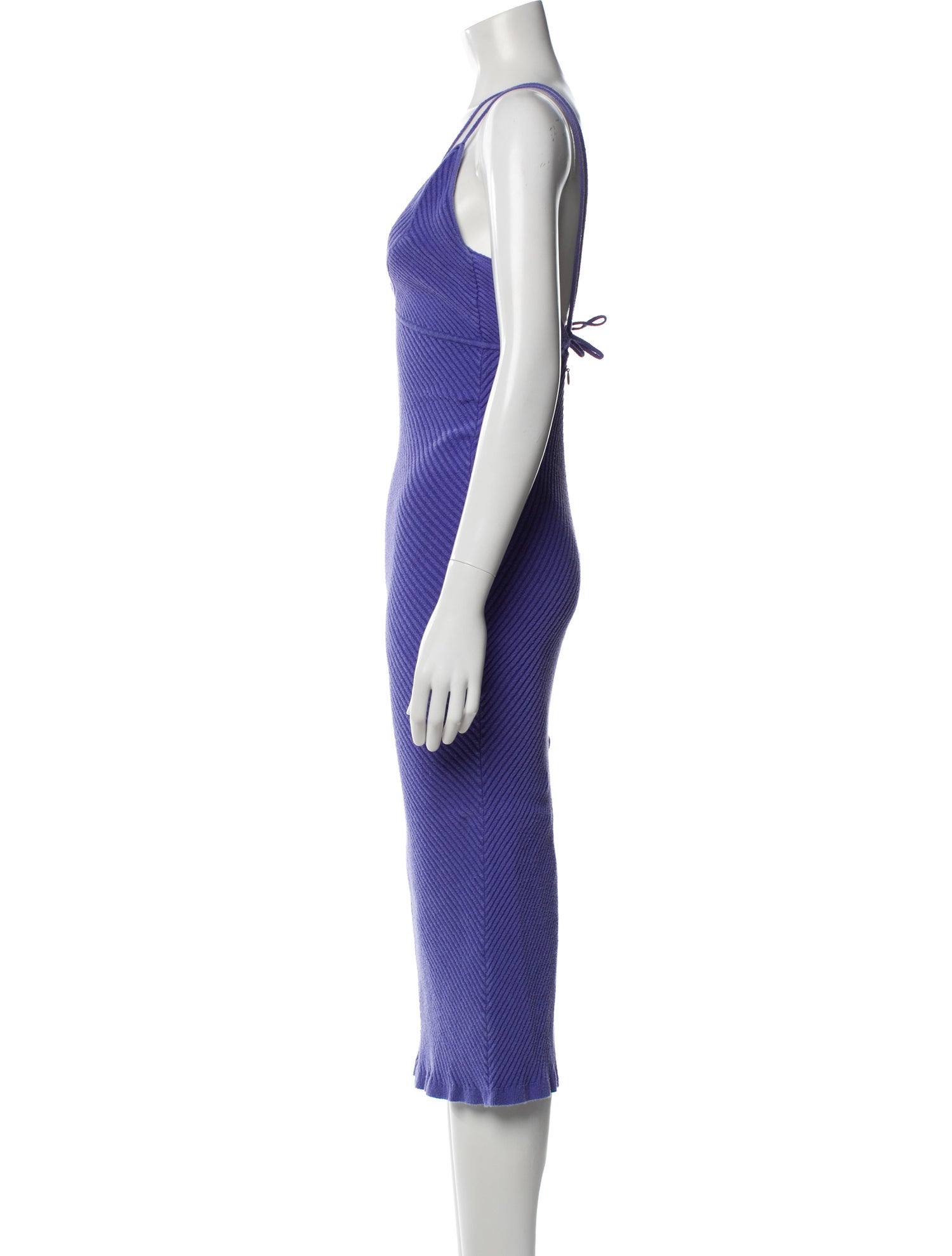 Aknvas V-Neck Midi Length Dress