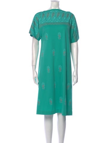 Alfred Shaheen Dresses Paisley Print Knee-Length Dress L