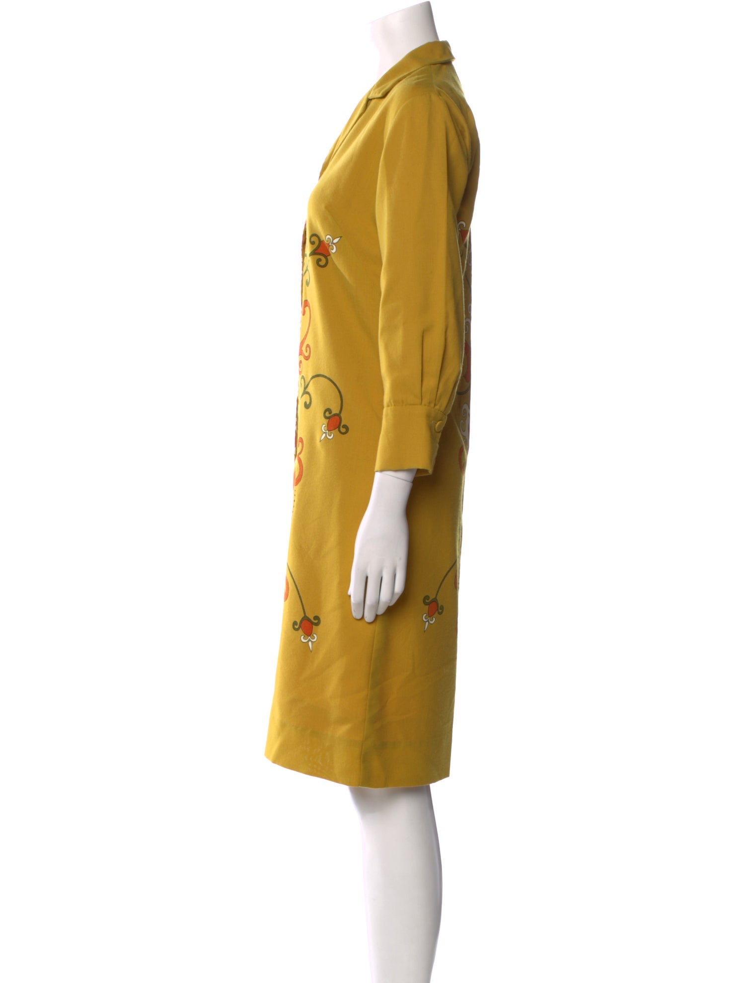 Alfred Shaheen Printed Midi Length Dress