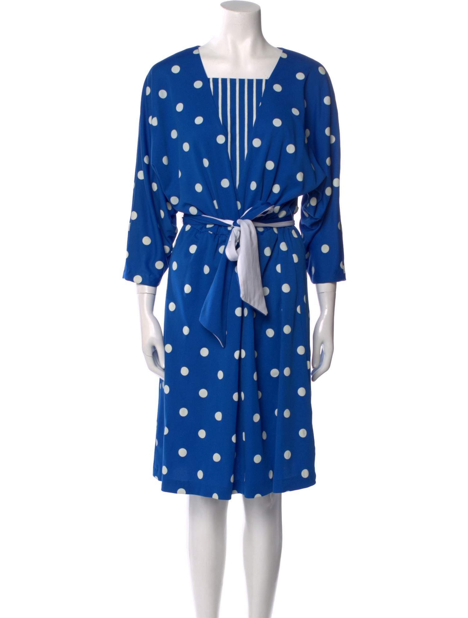 Alfred Shaheen Polka Dot Print Midi Length Dress