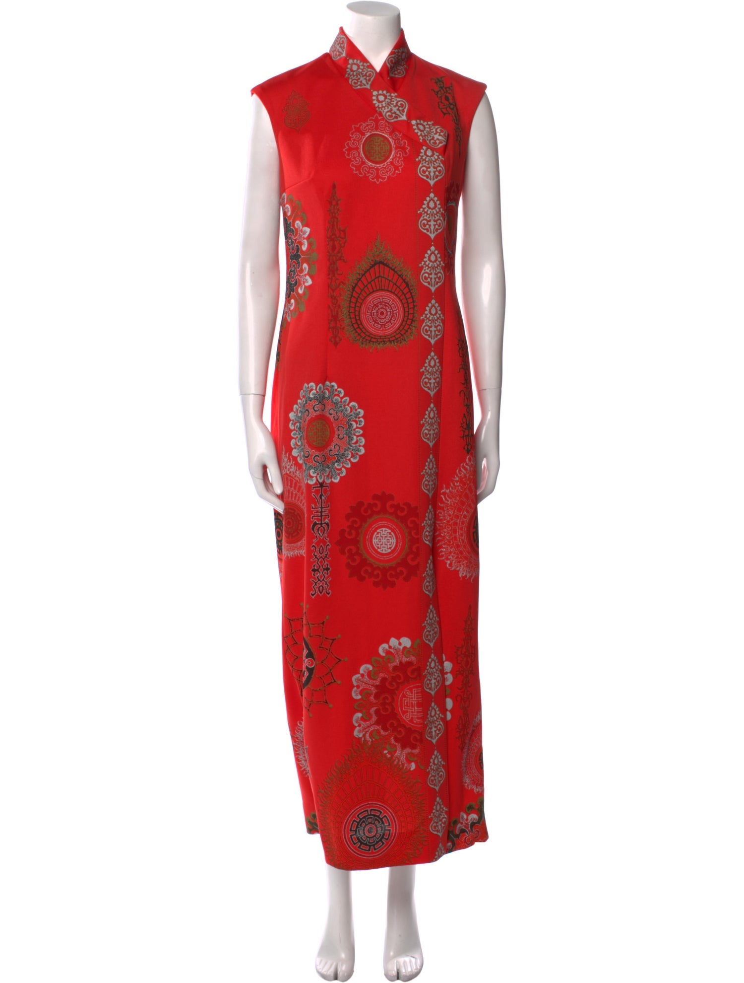 Alfred Shaheen Paisley Print Long Dress