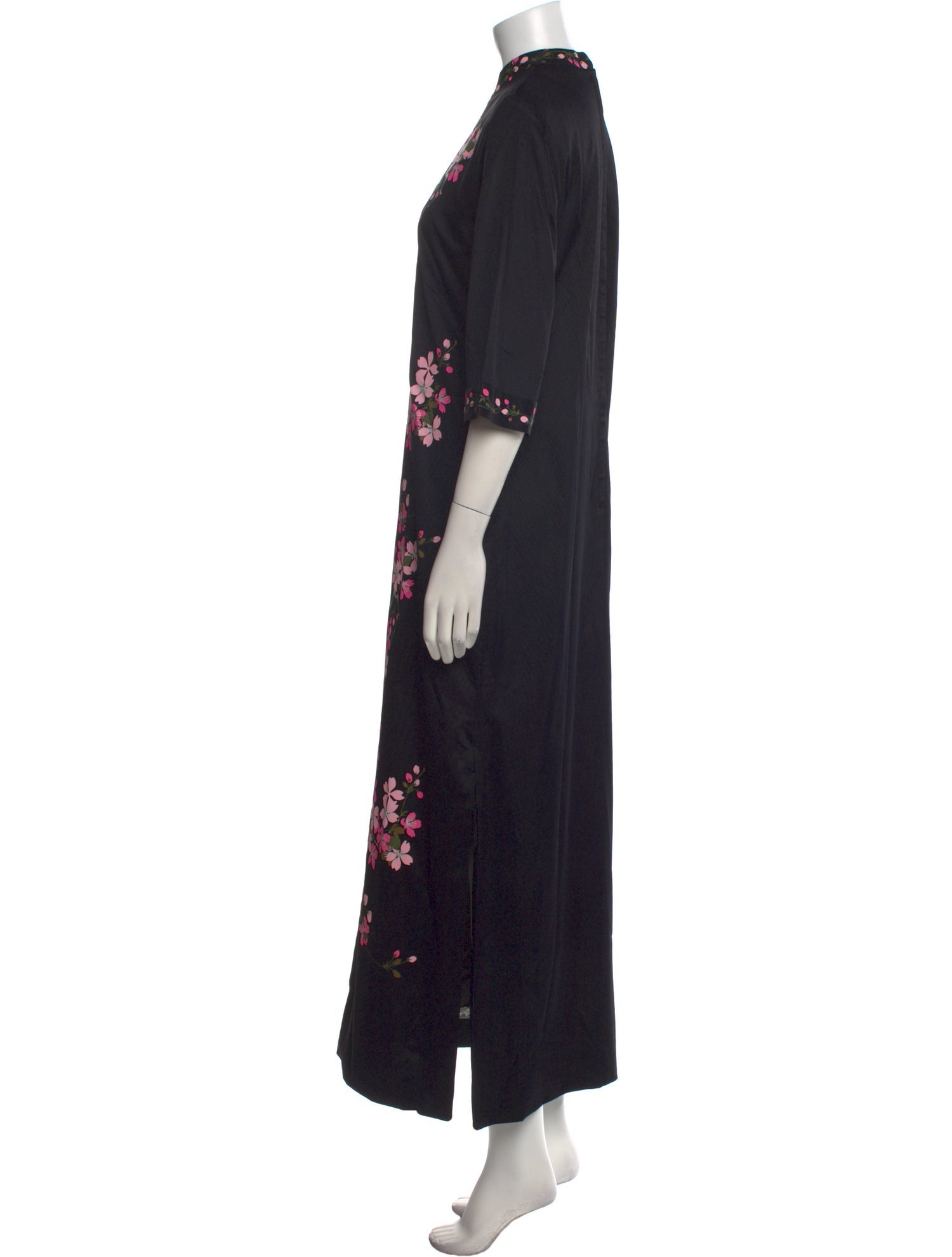 Alfred Shaheen Floral Print Long Dress