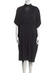 Alfred Shaheen Mock Neck Midi Length Dress