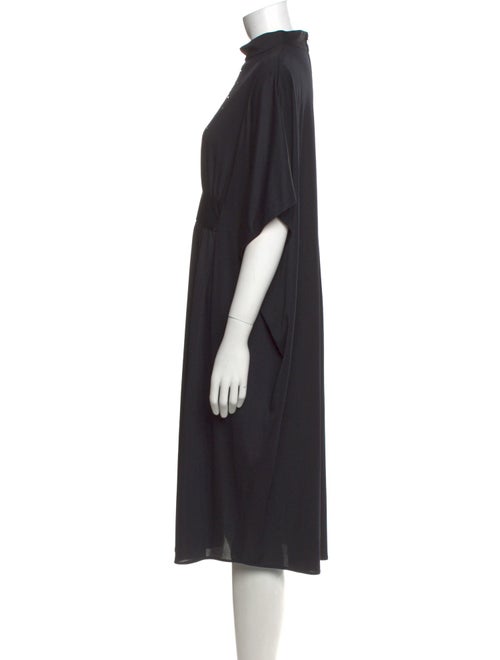 Alfred Shaheen Mock Neck Midi Length Dress