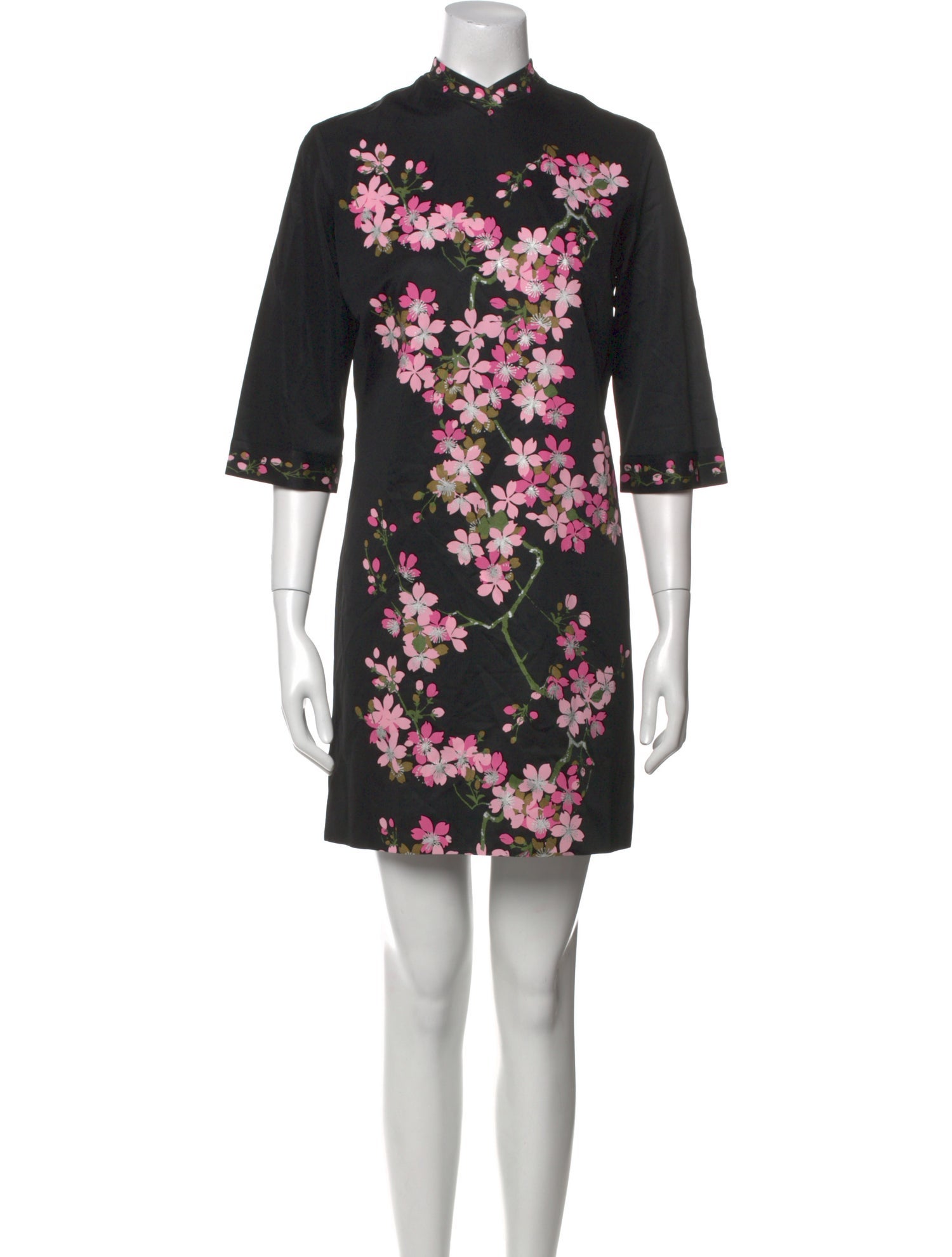 Alfred Shaheen Floral Print Mini Dress
