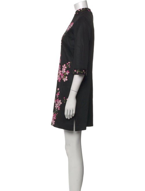 Alfred Shaheen Floral Print Mini Dress