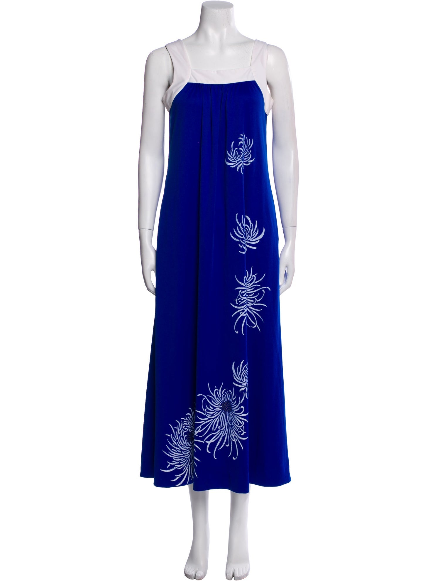 Alfred Shaheen Floral Print Long Dress