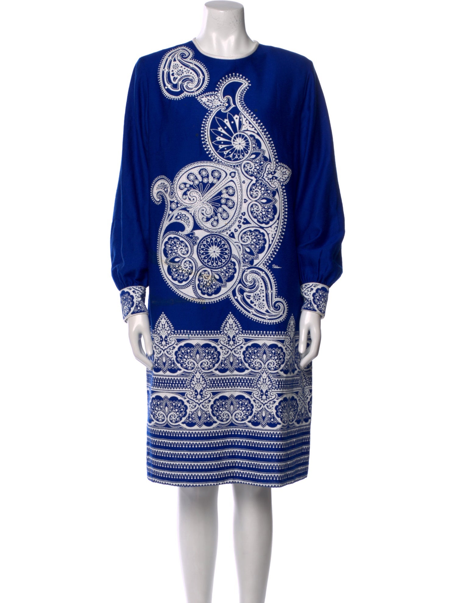 Alfred Shaheen Printed Knee-Length Dress