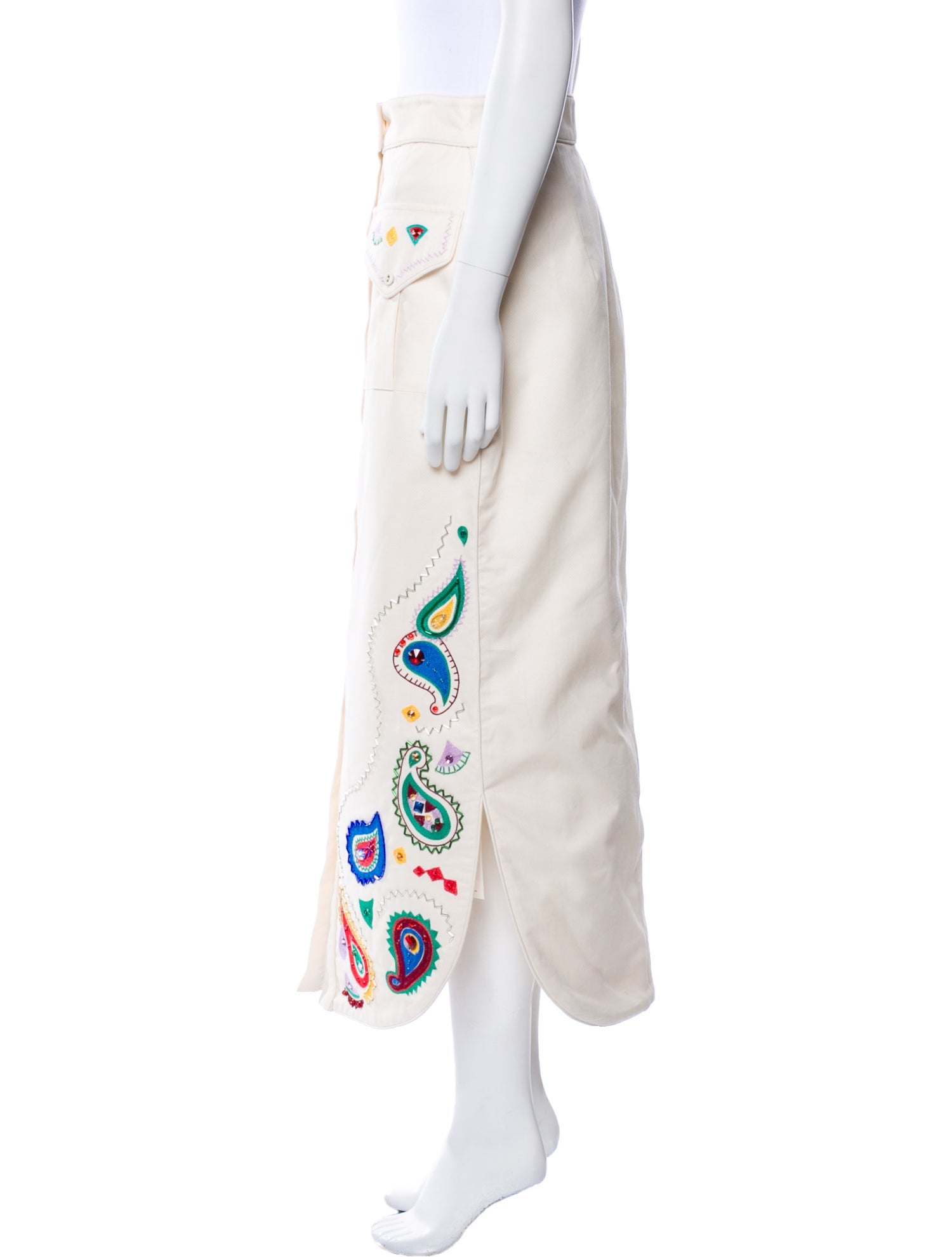 ALÉMAIS Embroidered Accent Mini Skirt