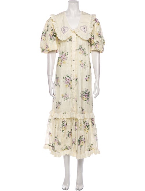 ALÉMAIS Floral Print Long Dress