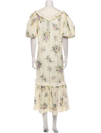 ALÉMAIS Floral Print Long Dress