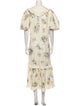 ALÉMAIS Floral Print Long Dress