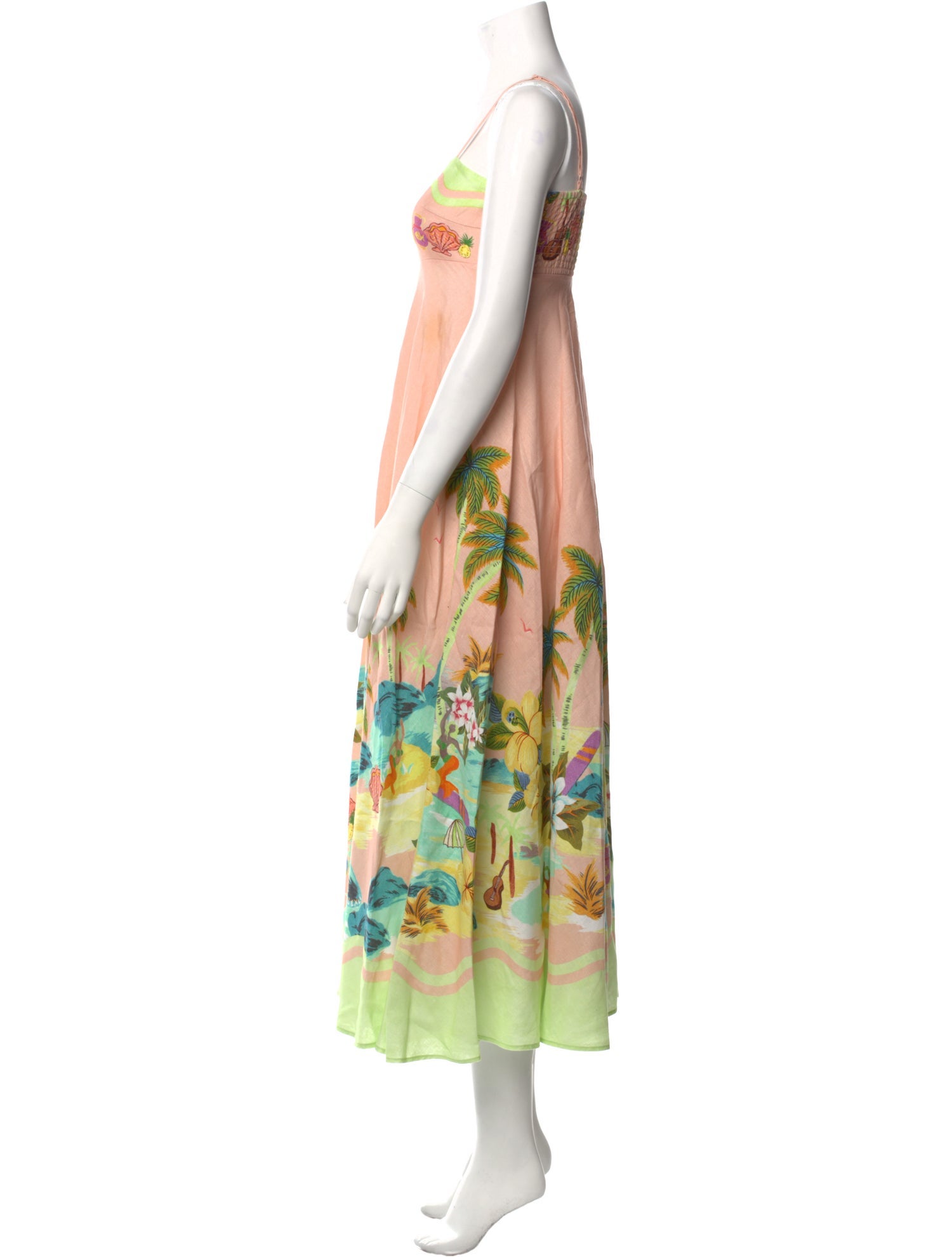 ALÉMAIS Floral Print Long Dress