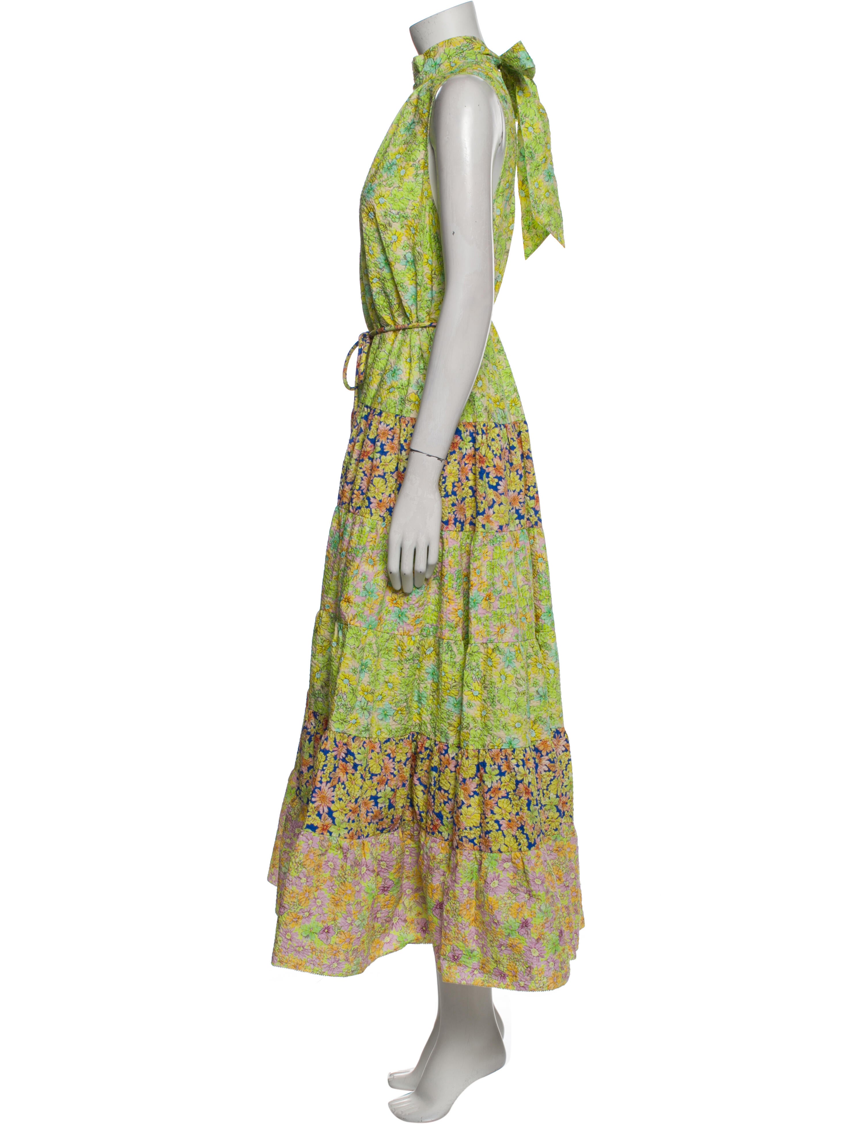 ALÉMAIS Floral Print Long Dress