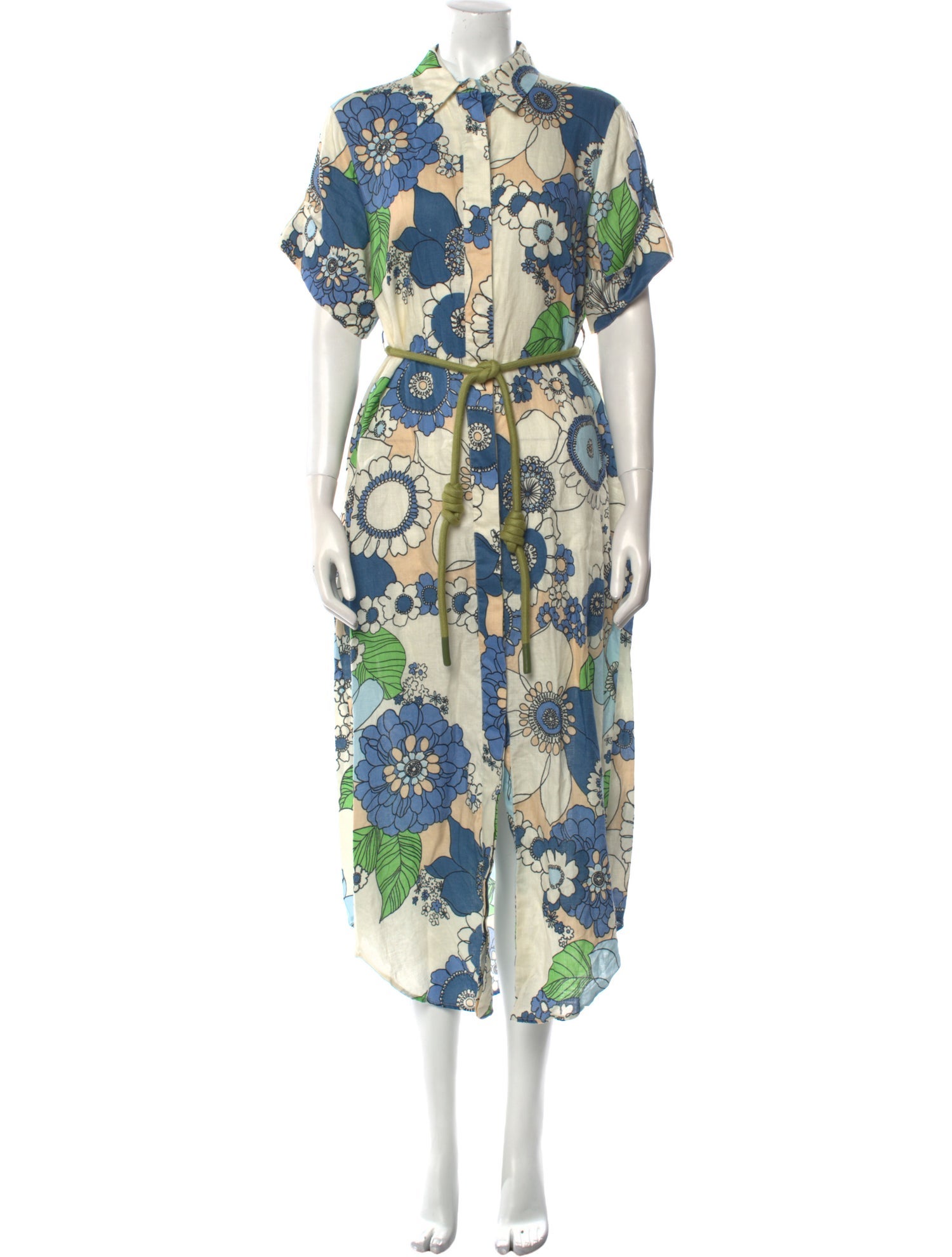 ALÉMAIS Linen Midi Length Dress