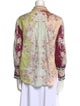 ALÉMAIS Linen Floral Print Button-Up Top