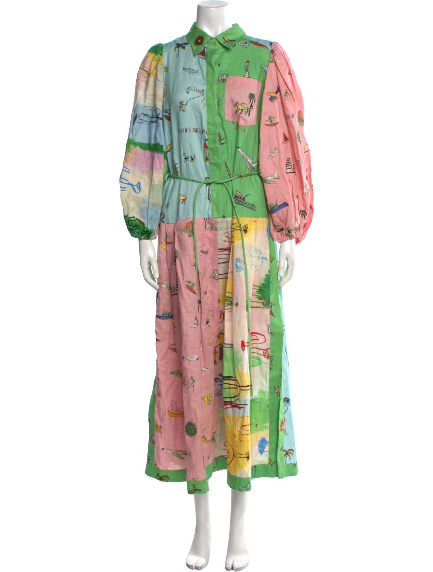 ALÉMAIS Floral Print Long Dress