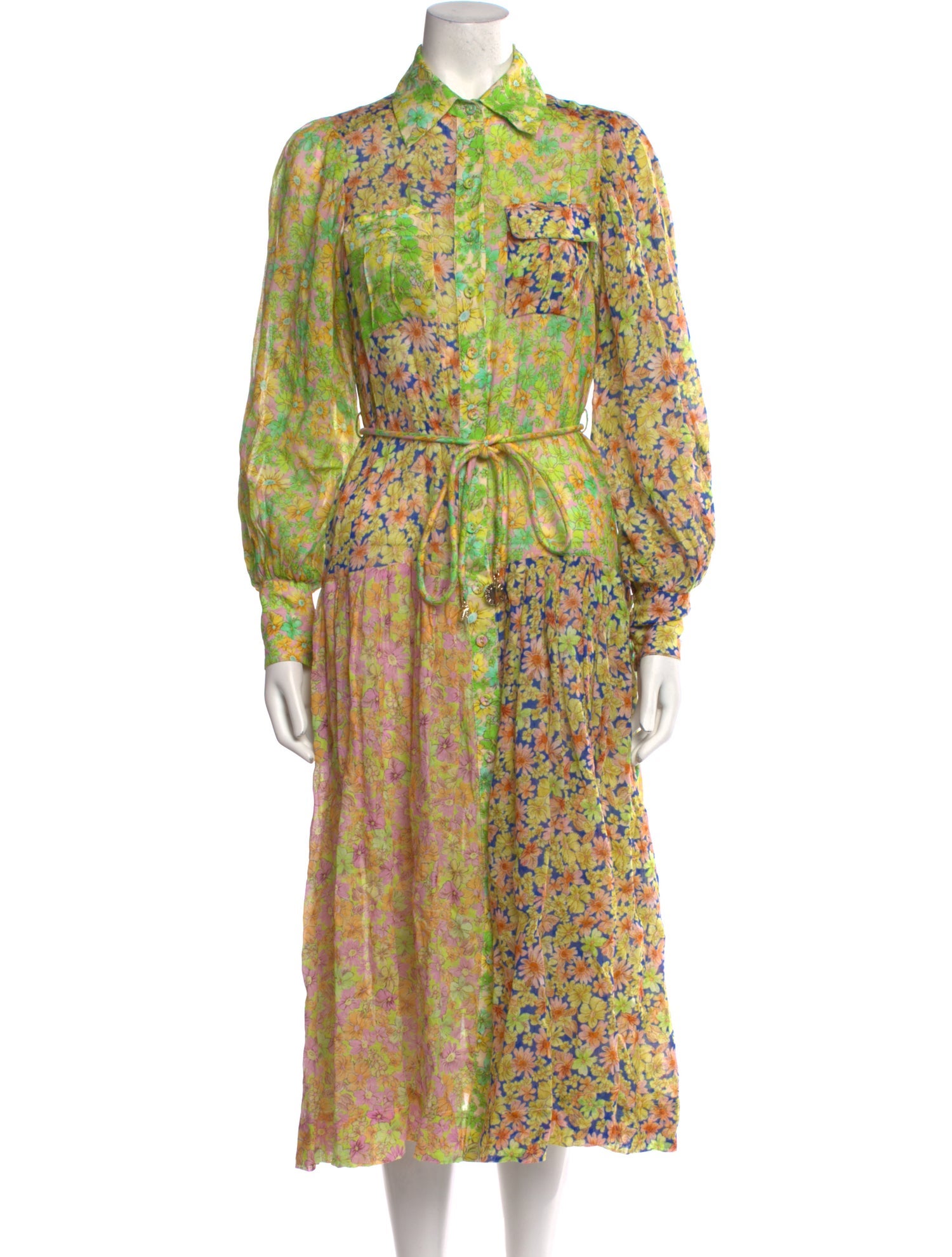 ALÉMAIS Floral Print Midi Length Dress