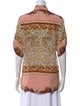 ALÉMAIS Silk Printed Button-Up Top