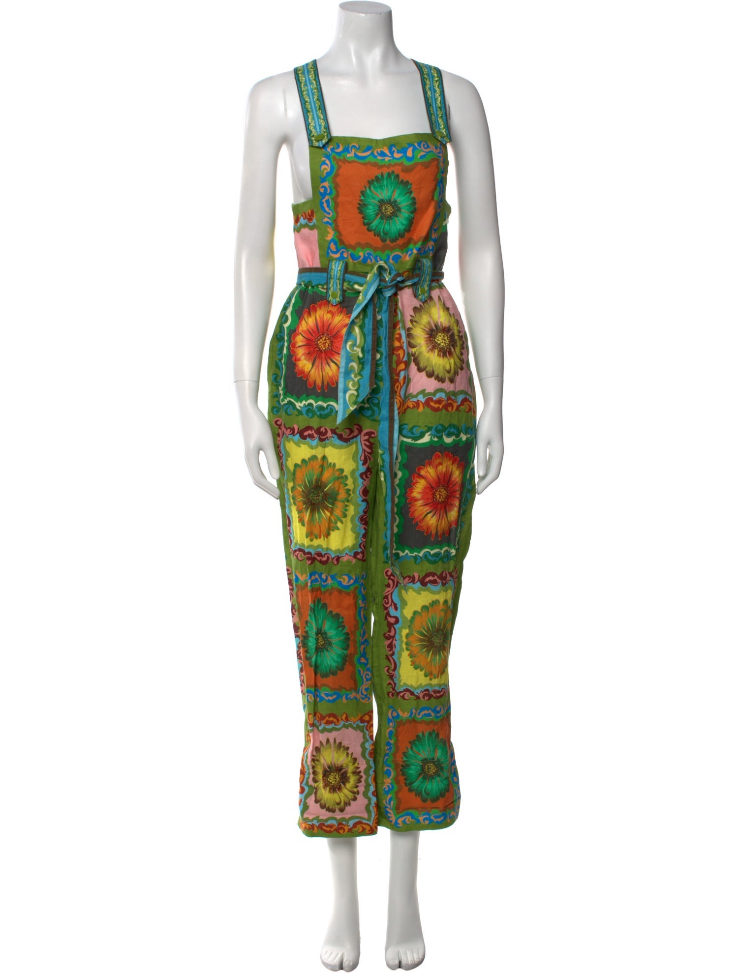 ALÉMAIS Linen Printed Jumpsuit