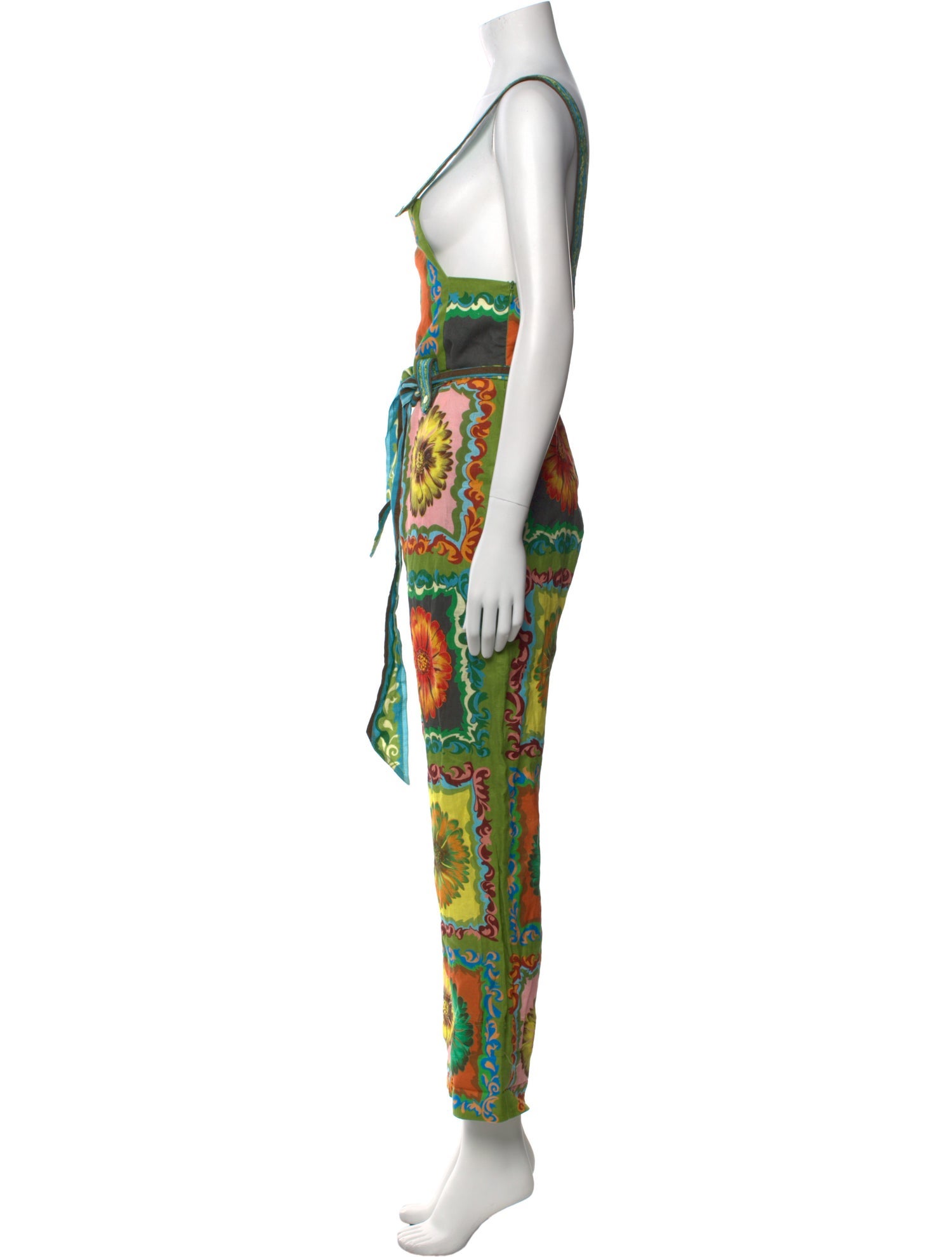 ALÉMAIS Linen Printed Jumpsuit