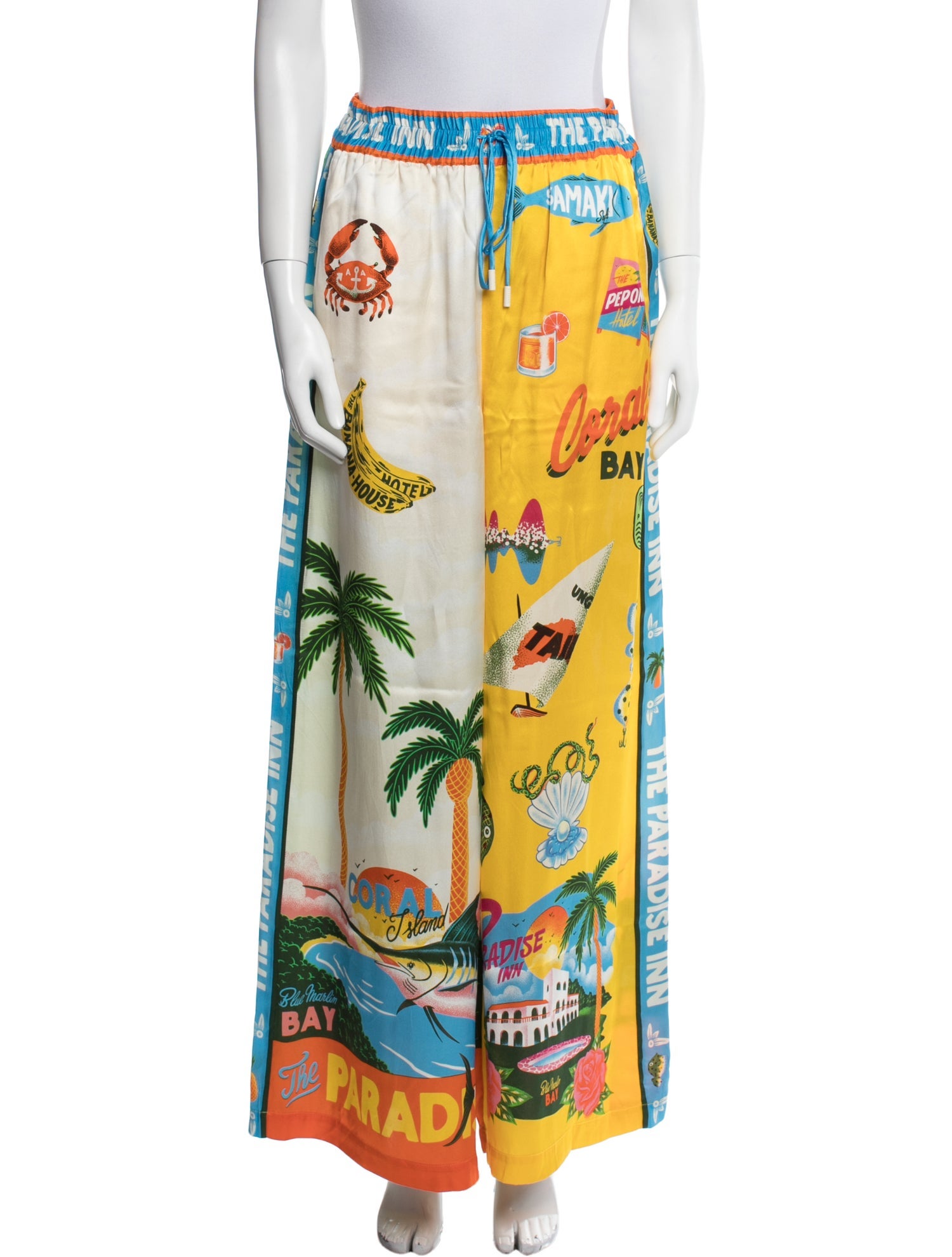 ALÉMAIS Silk Wide Leg Pants w/ Tags