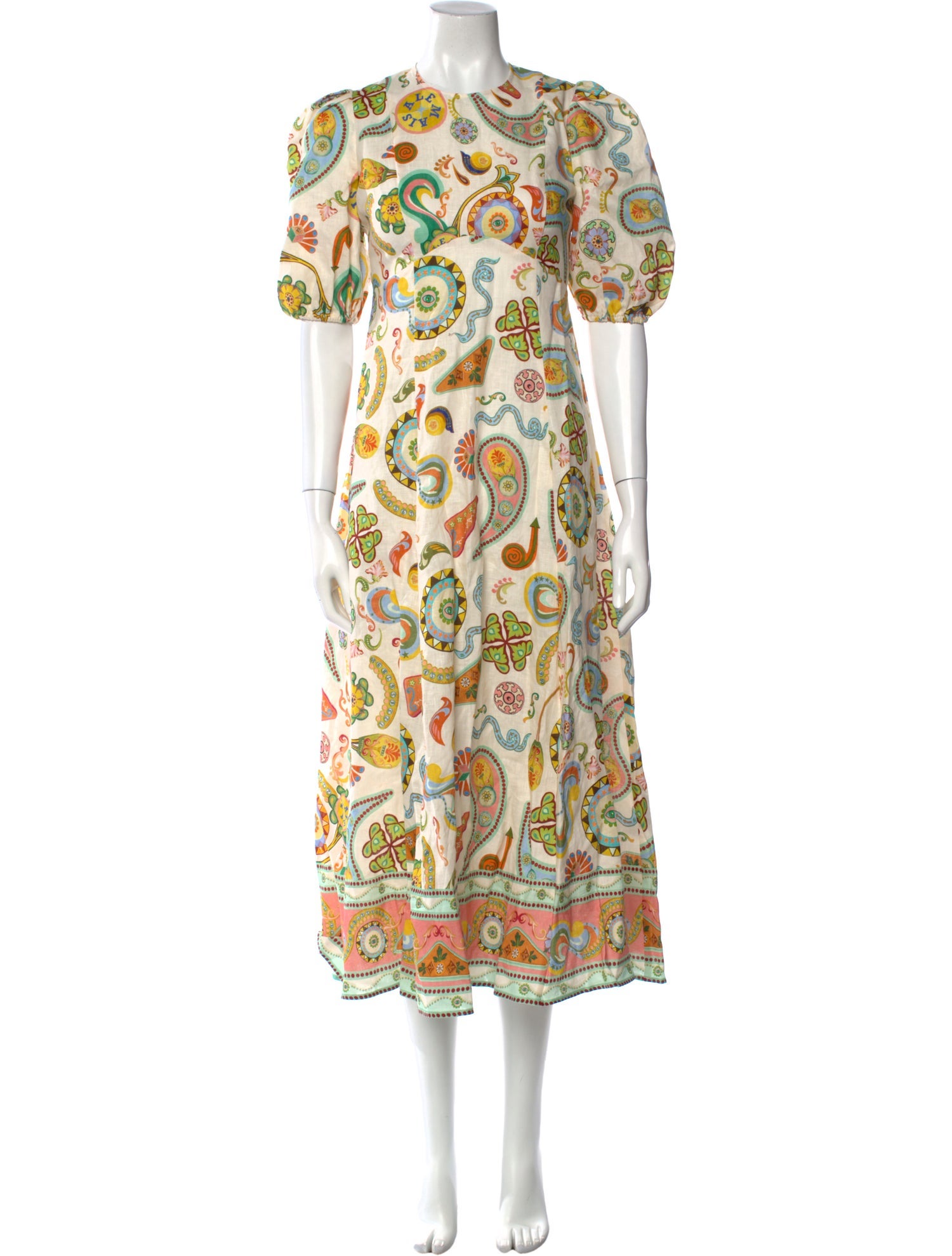 ALÉMAIS Linen Midi Length Dress