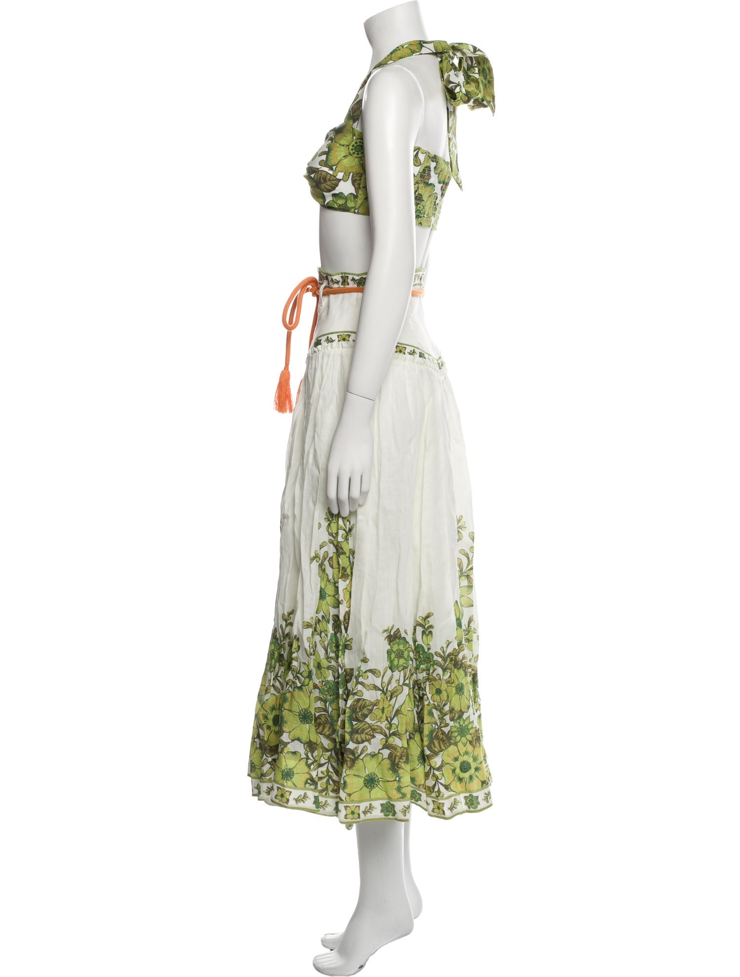 ALÉMAIS Linen Floral Print Skirt Set w/ Tags