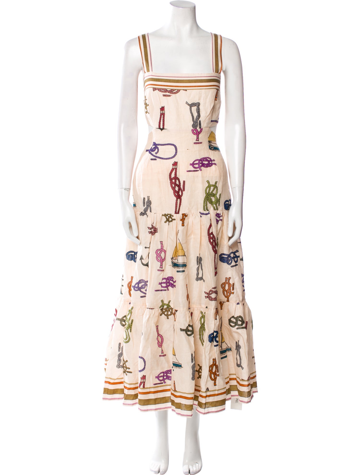 ALÉMAIS Printed Long Dress w/ Tags