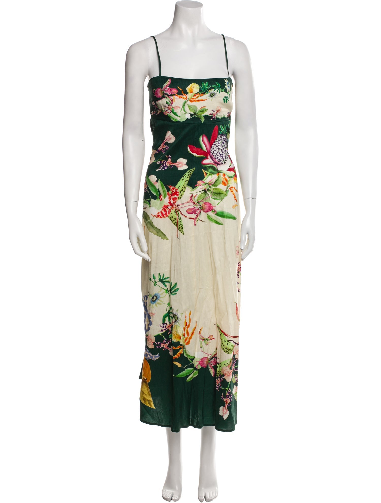ALÉMAIS Floral Print Midi Length Dress