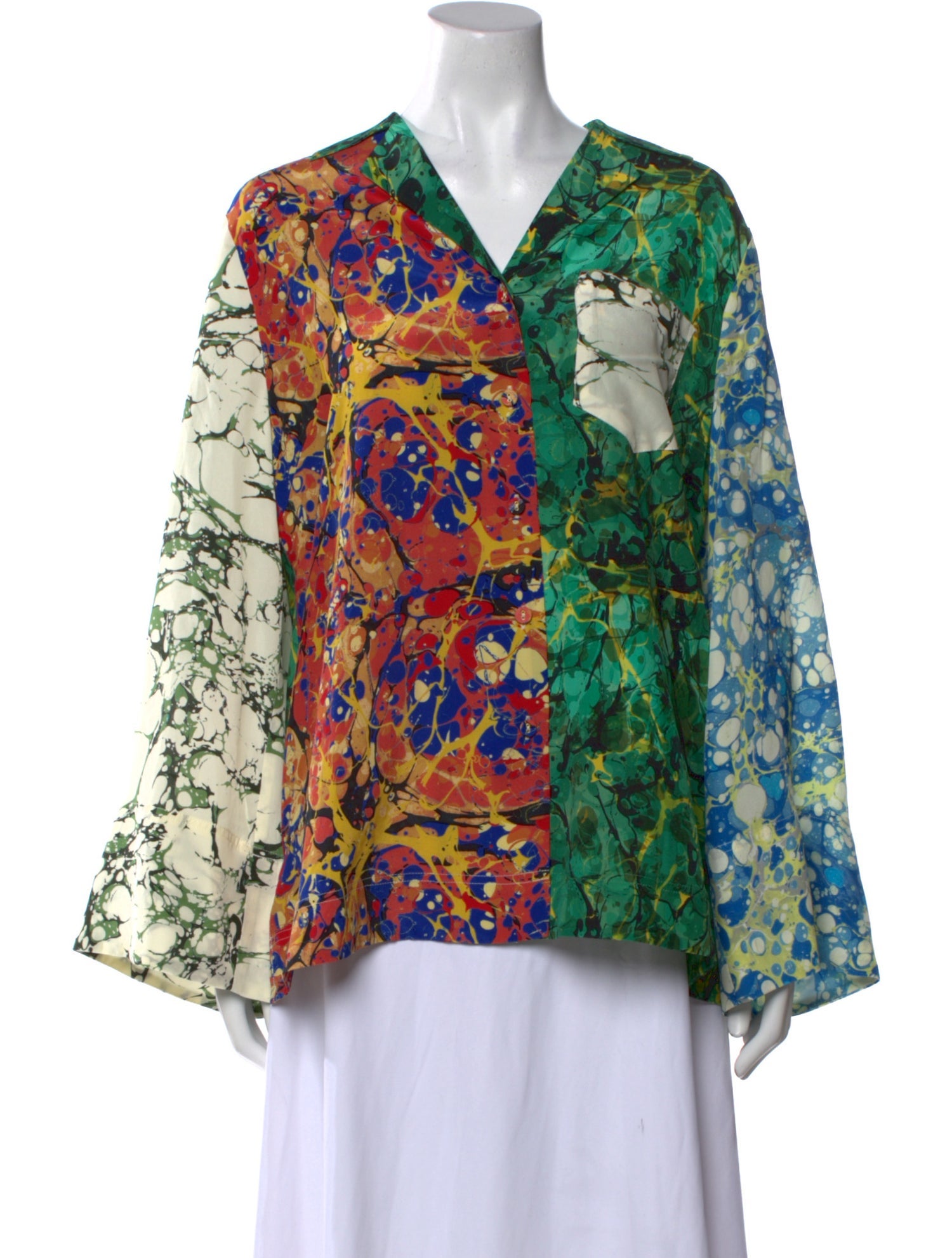 ALÉMAIS Silk Floral Print Blouse w/ Tags