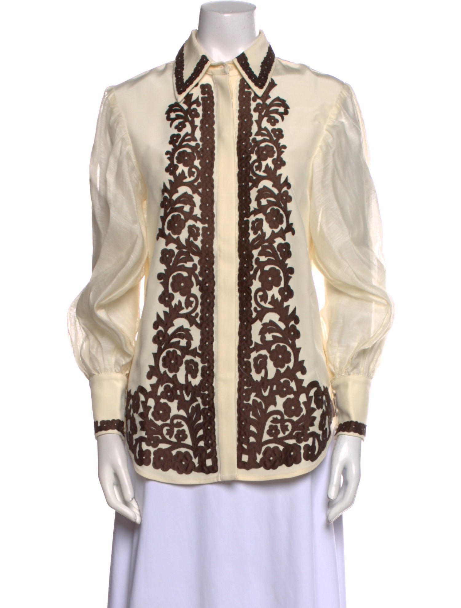 ALÉMAIS Long Sleeve Button-Up Top