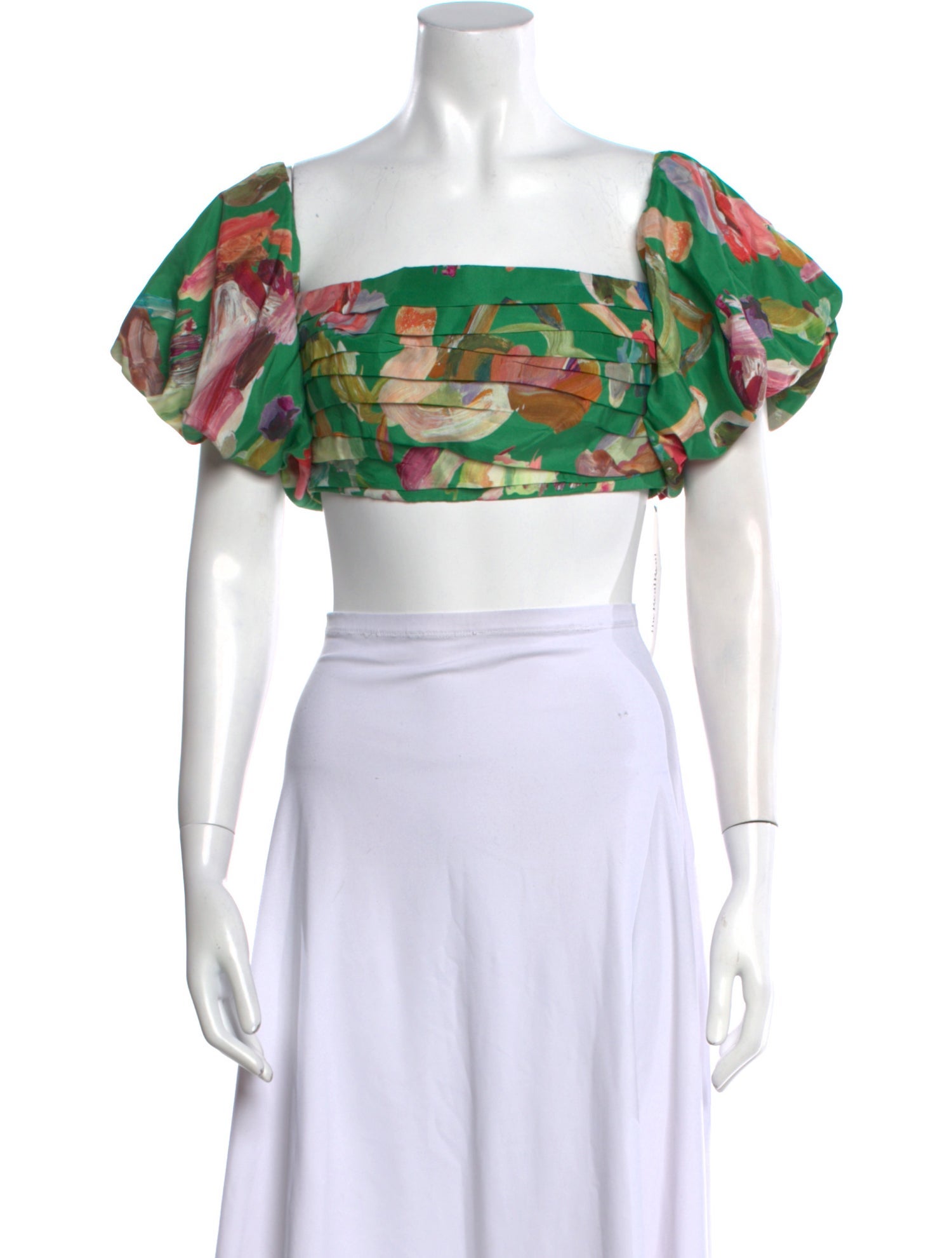 ALÉMAIS Silk Floral Print Crop Top w/ Tags