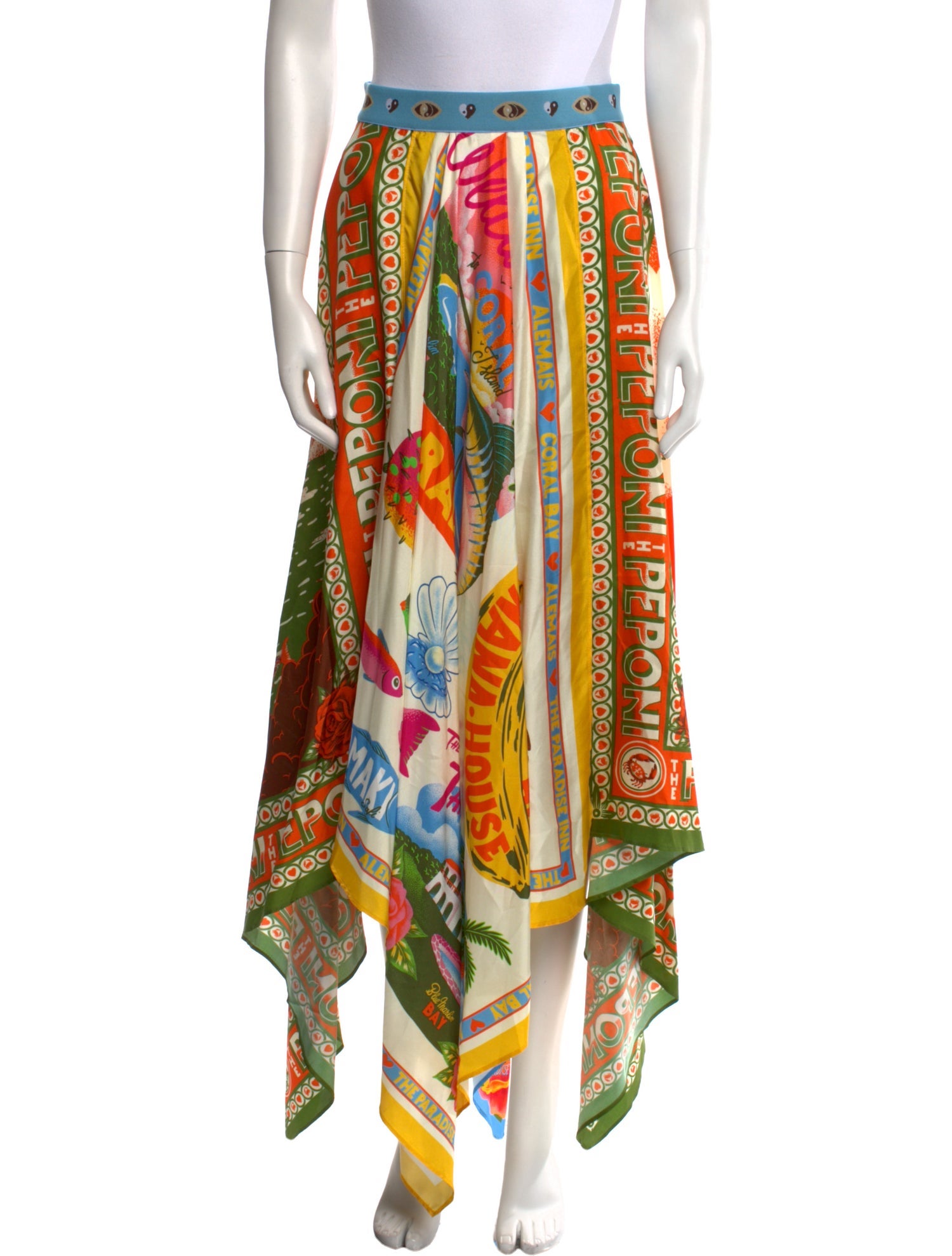 ALÉMAIS Silk Long Skirt w/ Tags