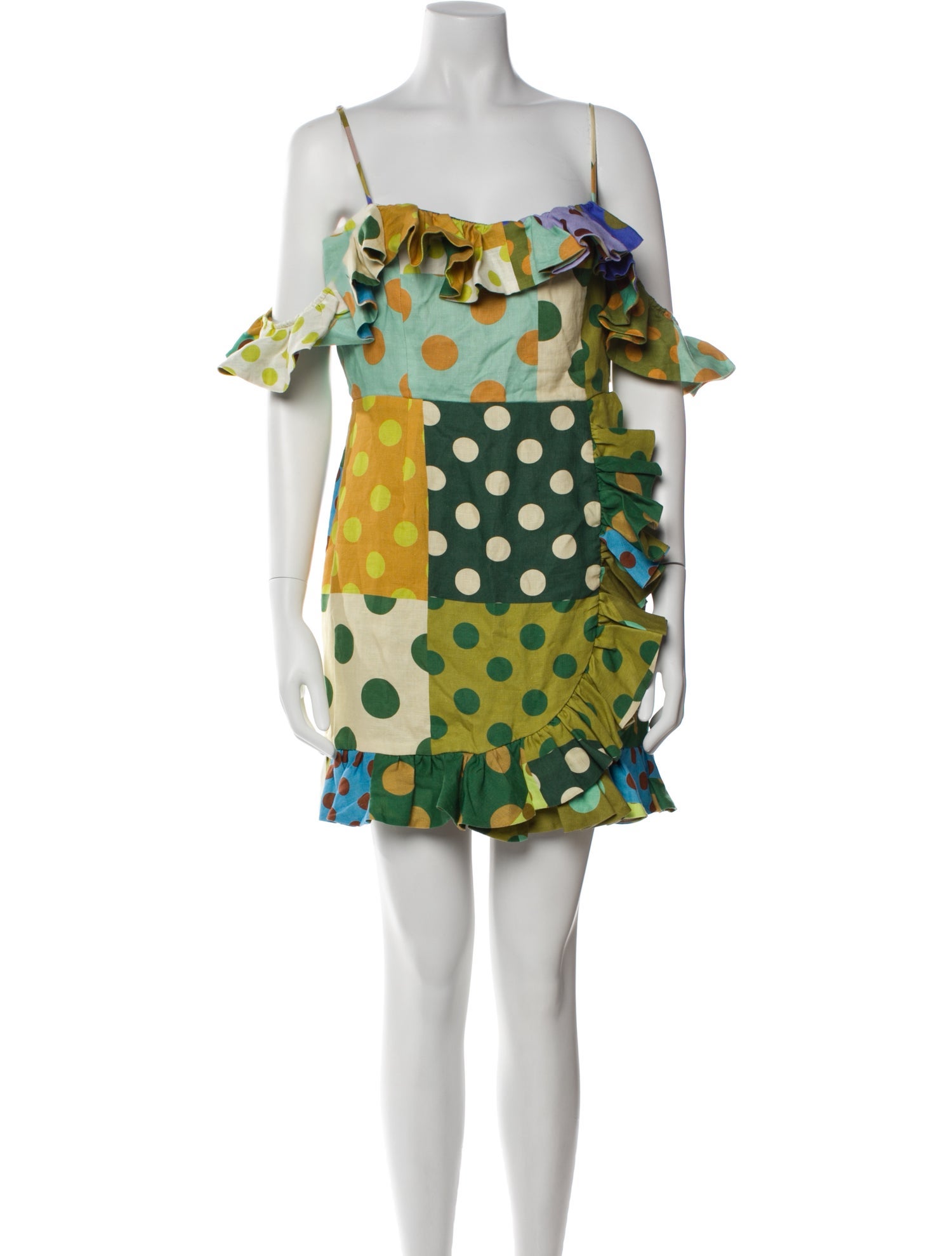 ALÉMAIS Polka Dot Print Mini Dress