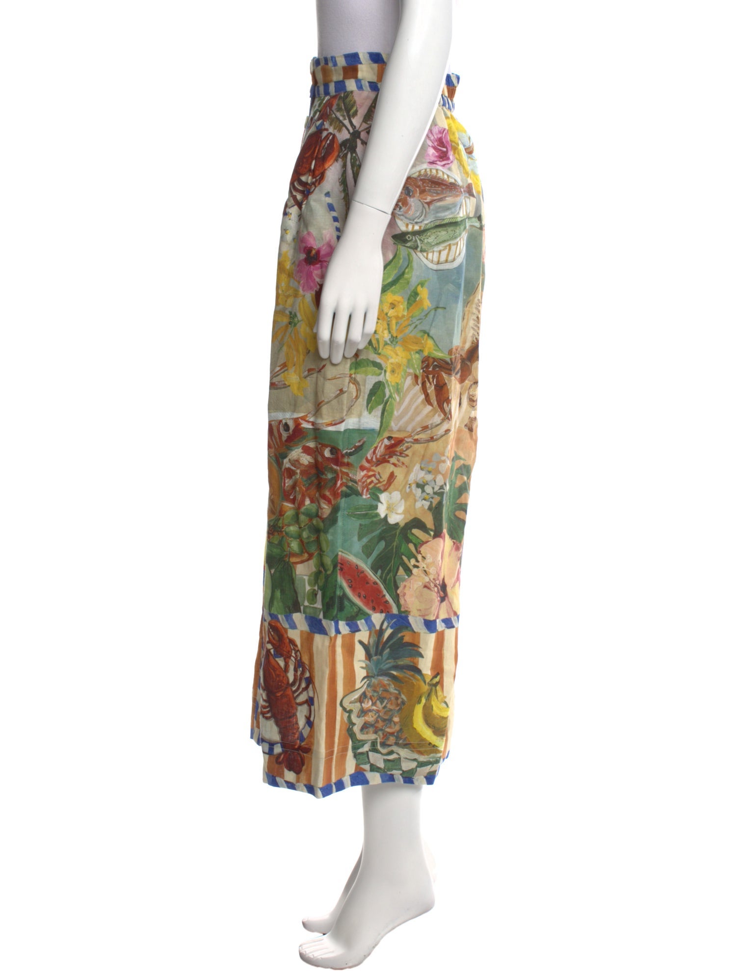 ALÉMAIS Linen Midi Length Skirt w/ Tags