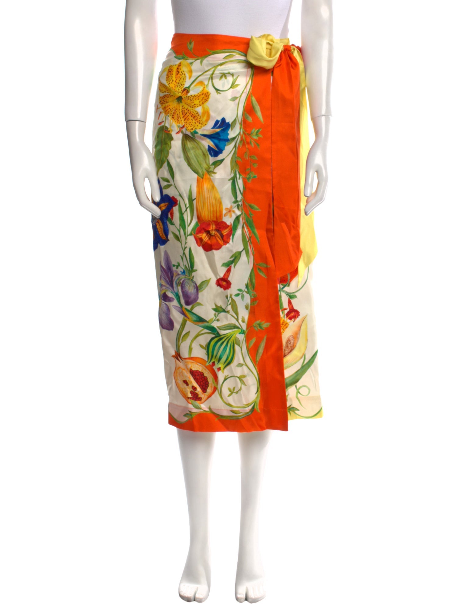 ALÉMAIS Silk Midi Length Skirt w/ Tags